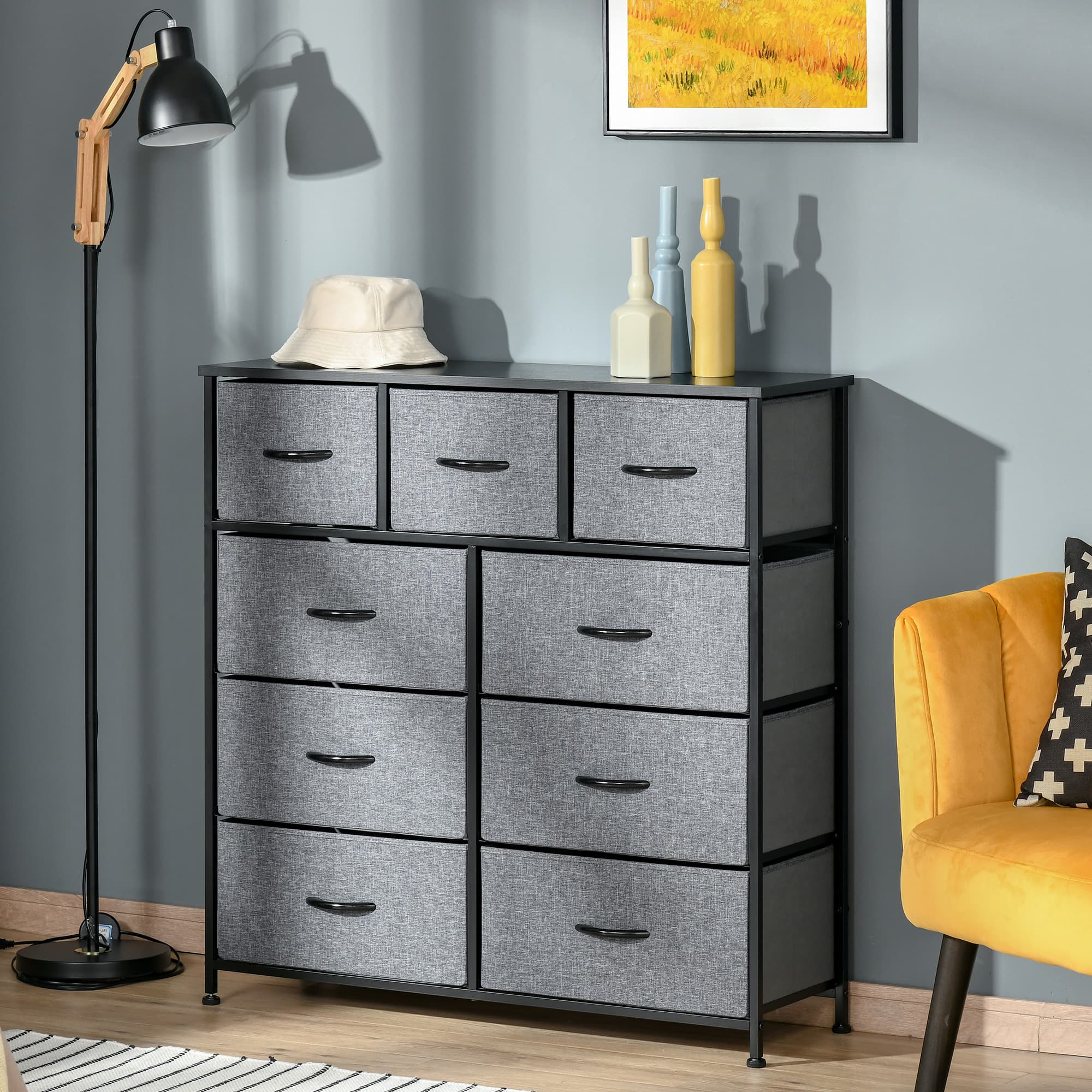 Transform Your Bedroom with this Grey 9-Drawer Dresser - image 4