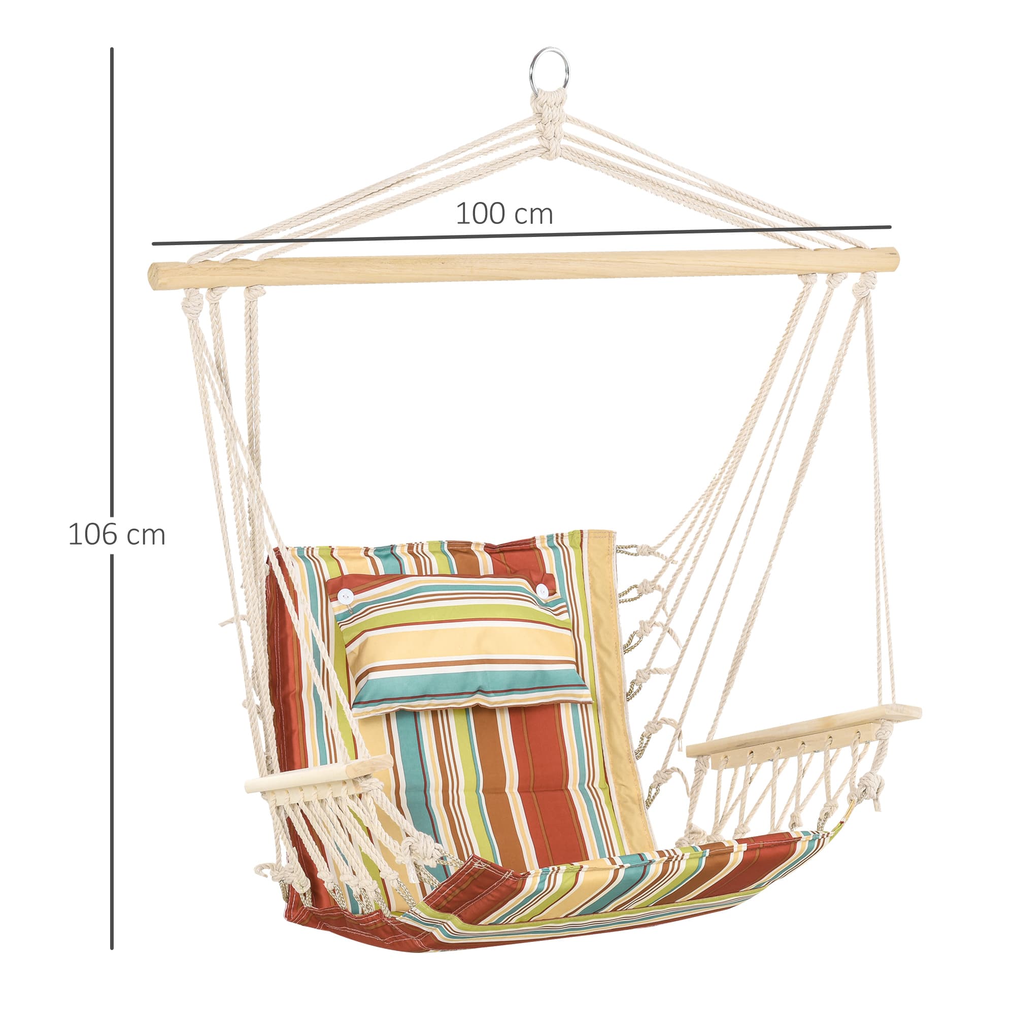 Sink into a colourful hanging hammock chair - image 6