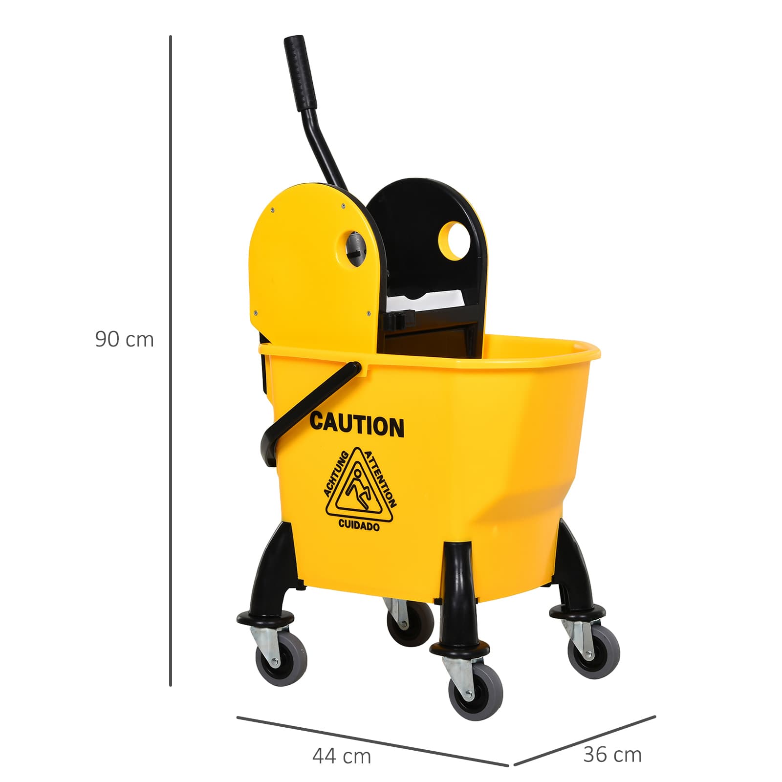 Effortless Cleaning with the 26L Yellow Mop Bucket & Wringer - image 5