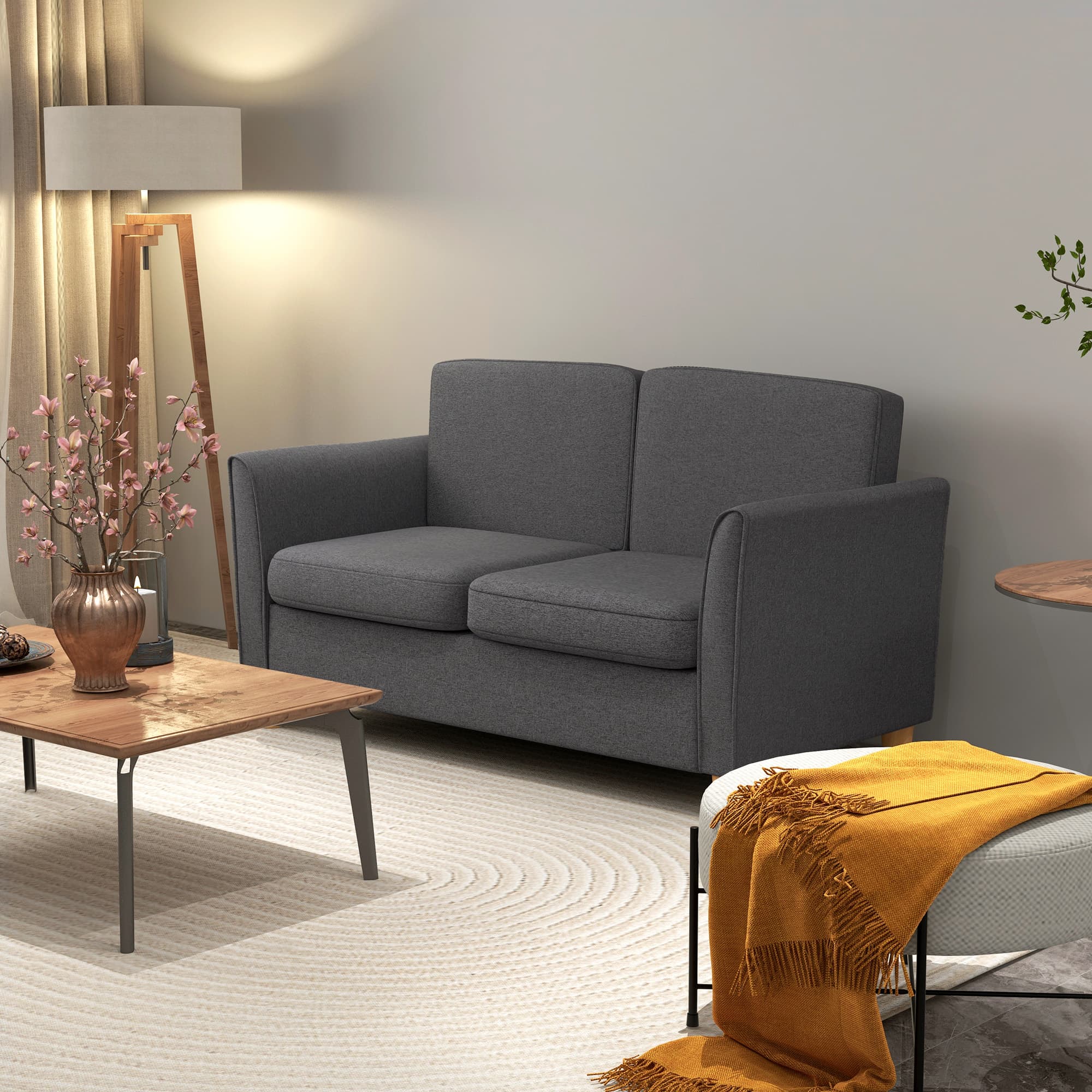 Compact Dark Grey 2 Seater Sofa for Effortless Modern Living - image 5