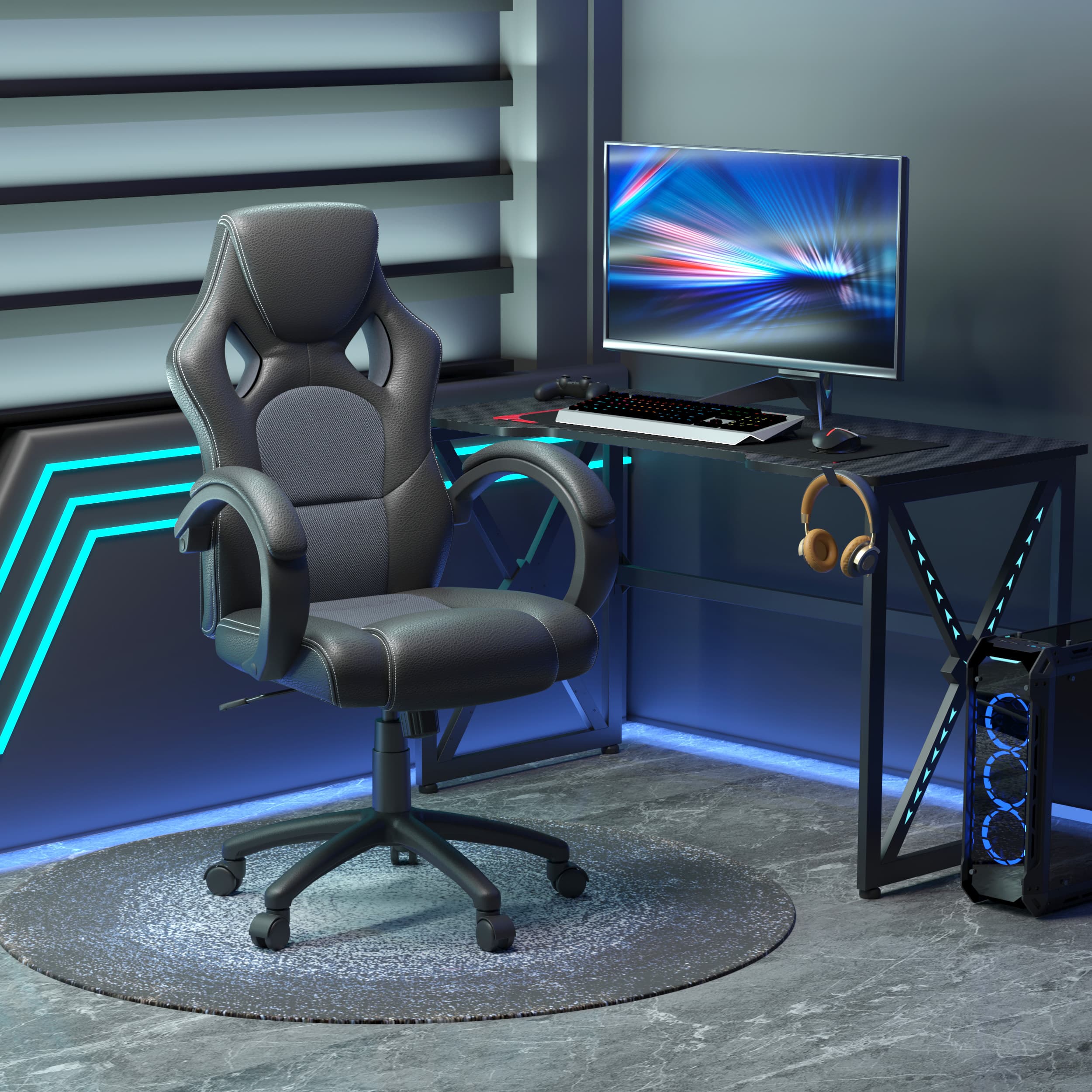 Transform Your Workspace with the Vinsetto Swivel Office Chair - image 2