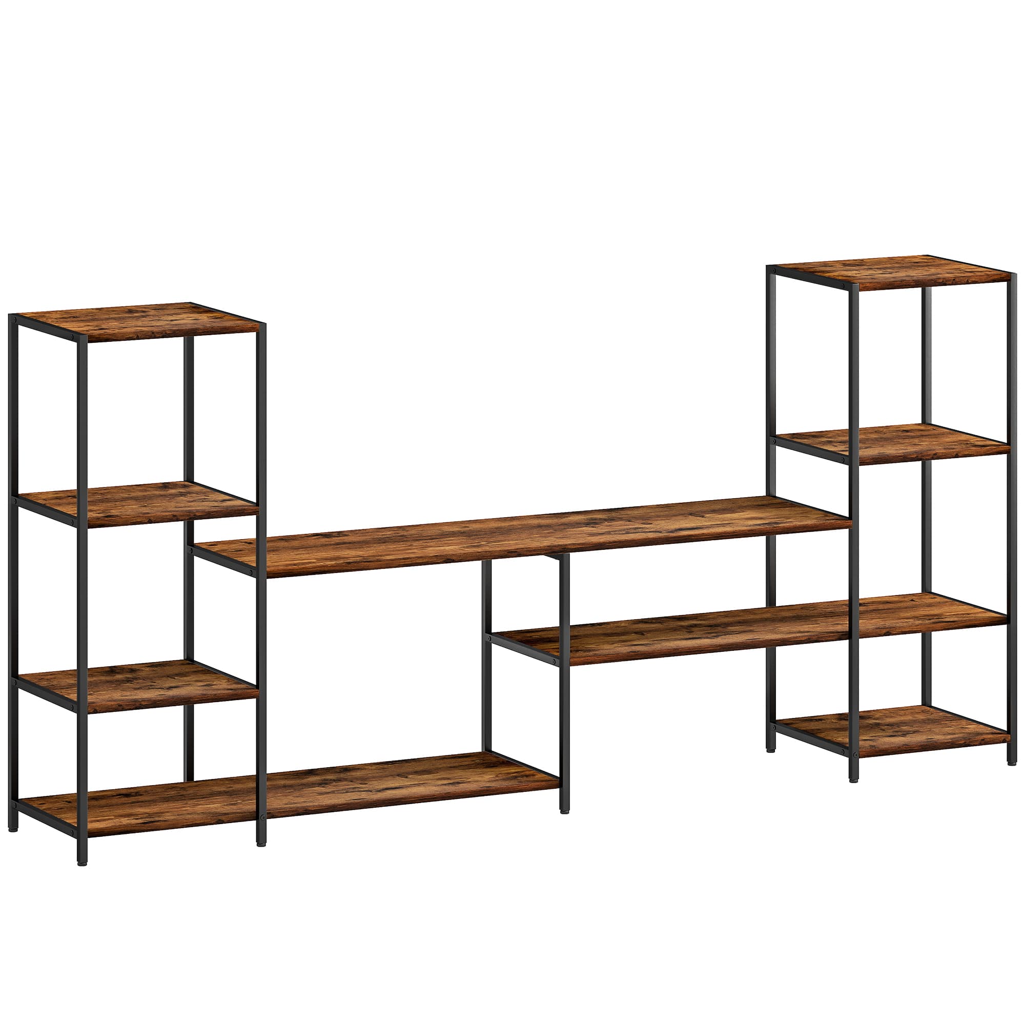Transform Your Lounge with this Industrial 55-Inch TV Unit - Rustic Brown