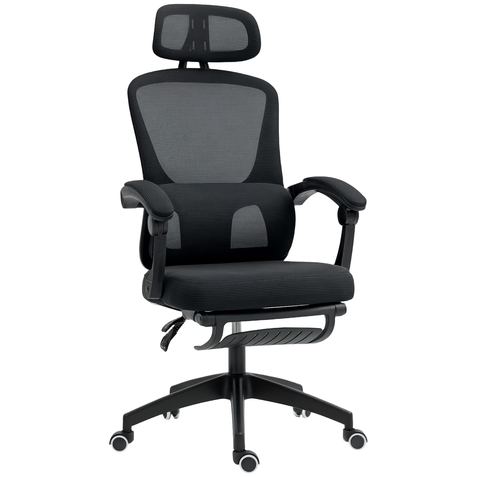 Transform Your Workday with this Ergonomic Reclining Chair - Black