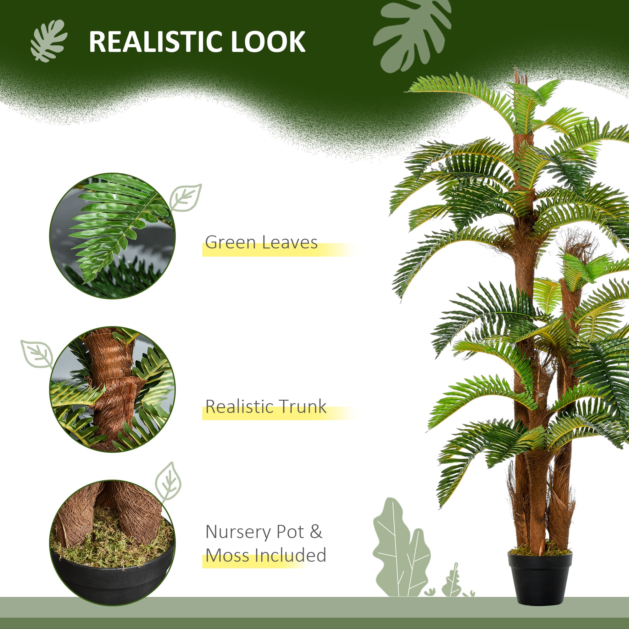 Transform Your Space with this 150cm Artificial Tropical Fern - image 3