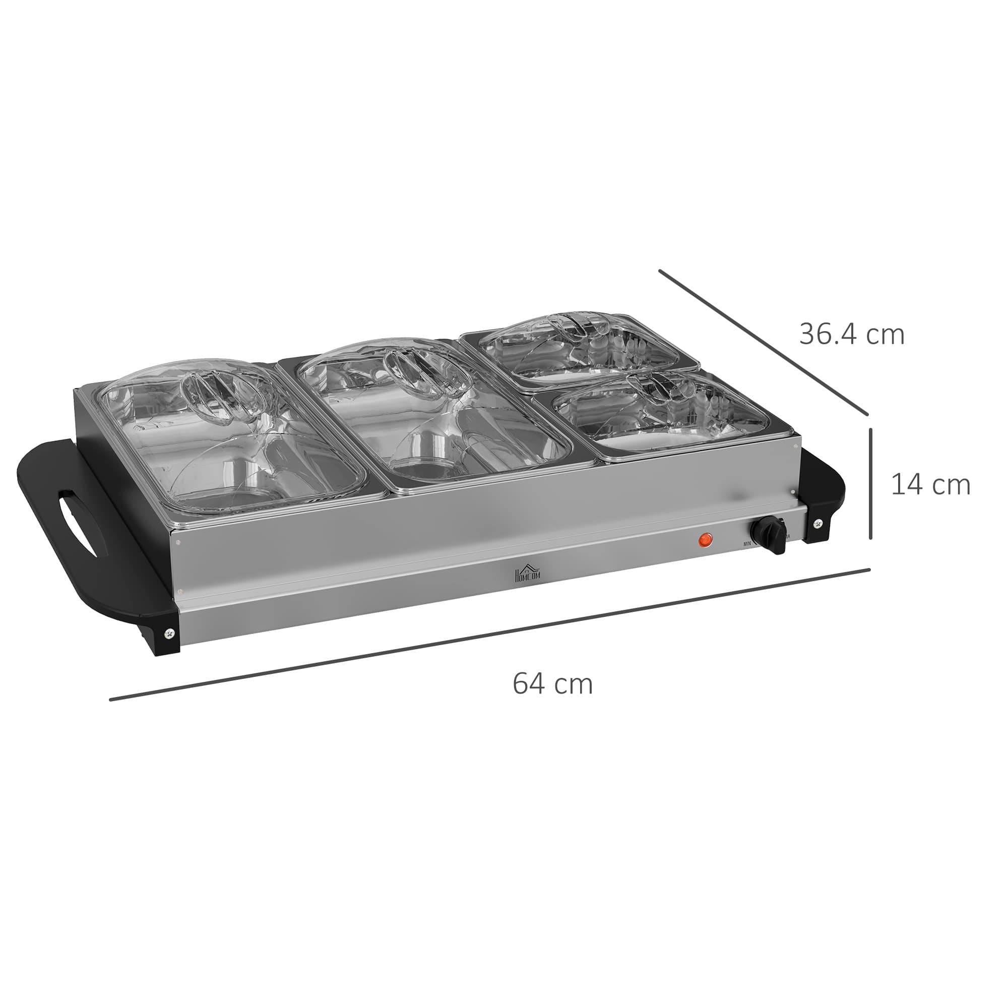 Electric Buffet Server with Four Trays and Adjustable Temperature Control - image 10