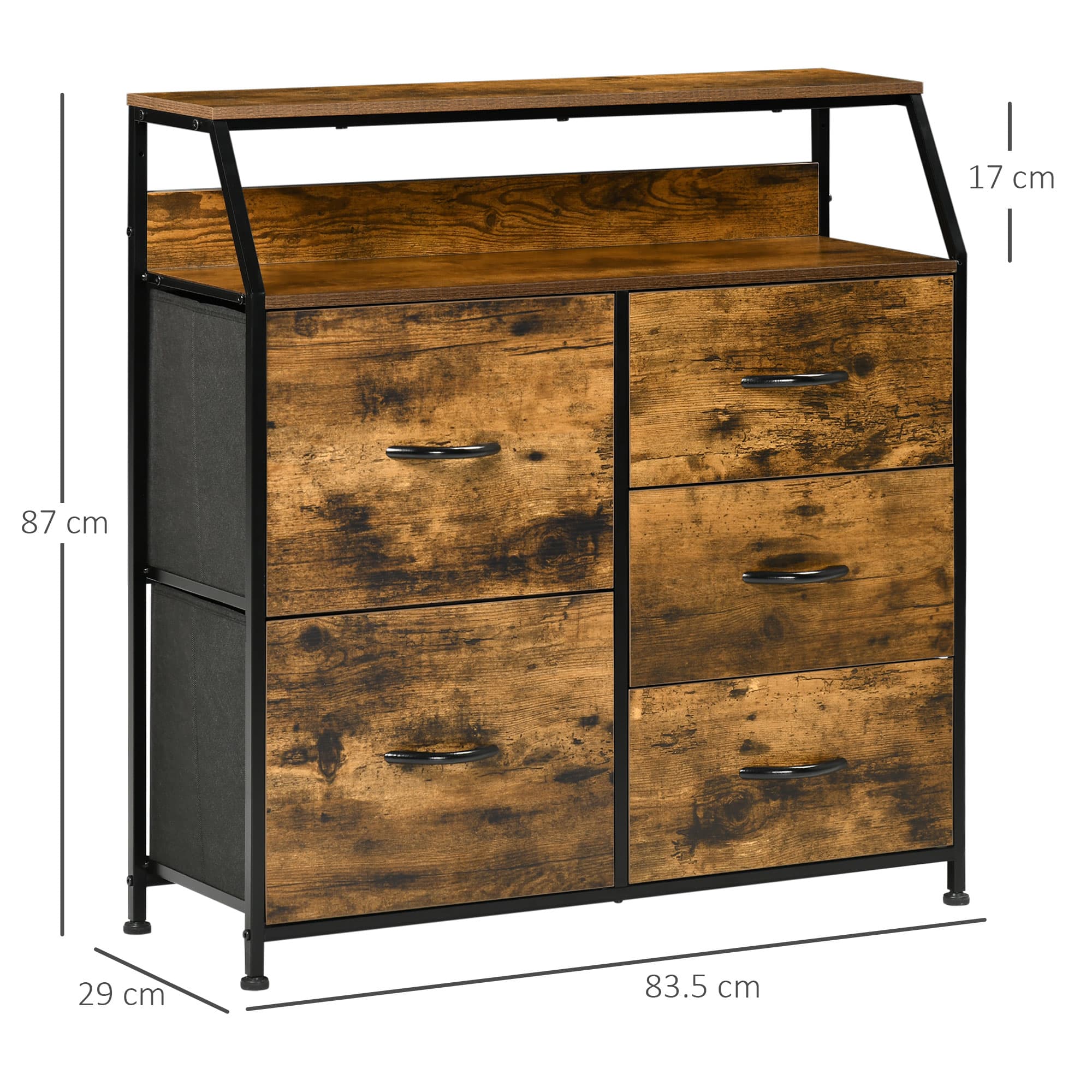 Transform Your Space with this Industrial 5-Drawer Chest - image 2