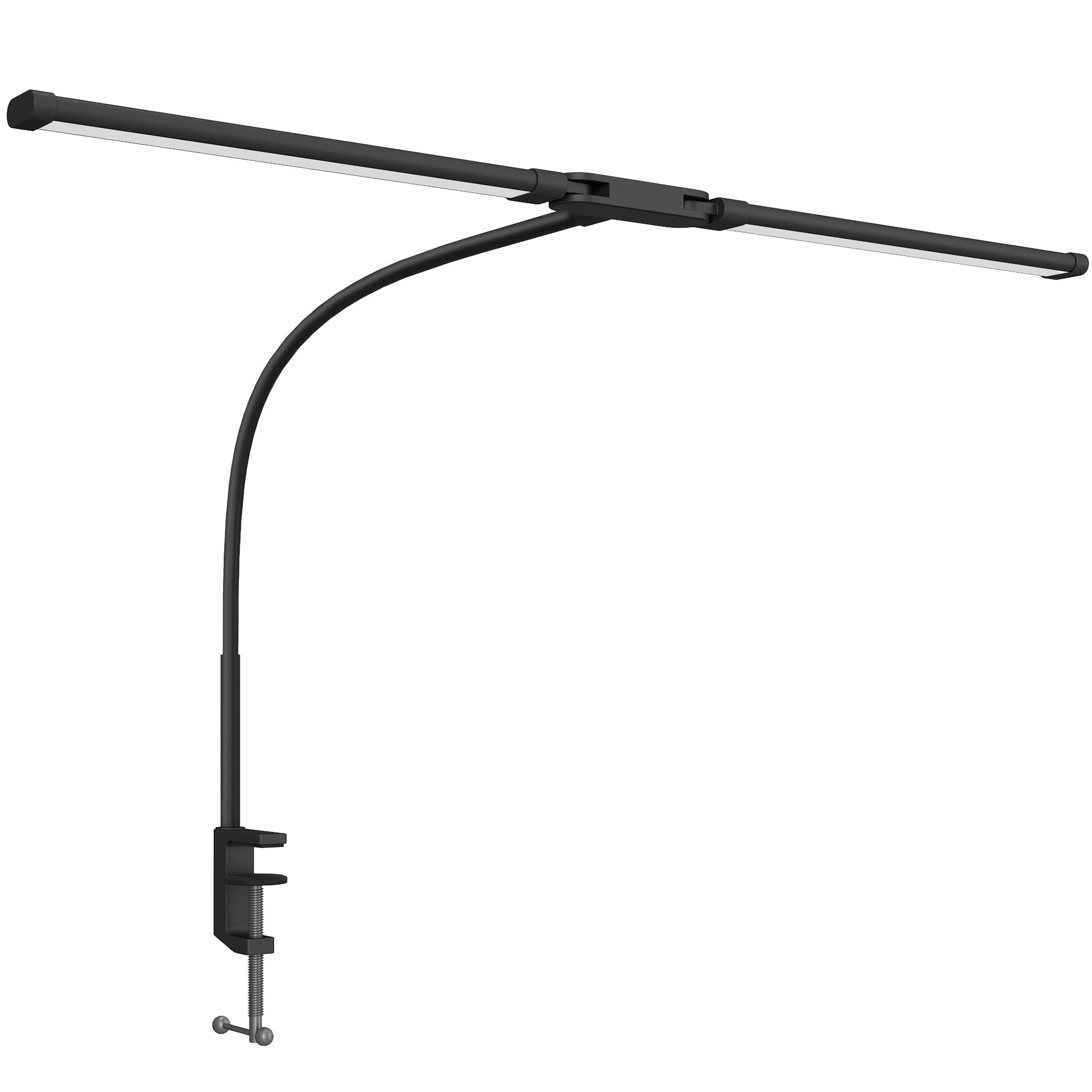 Black Clamp Desk Lamp with Dual LED Heads - image 6