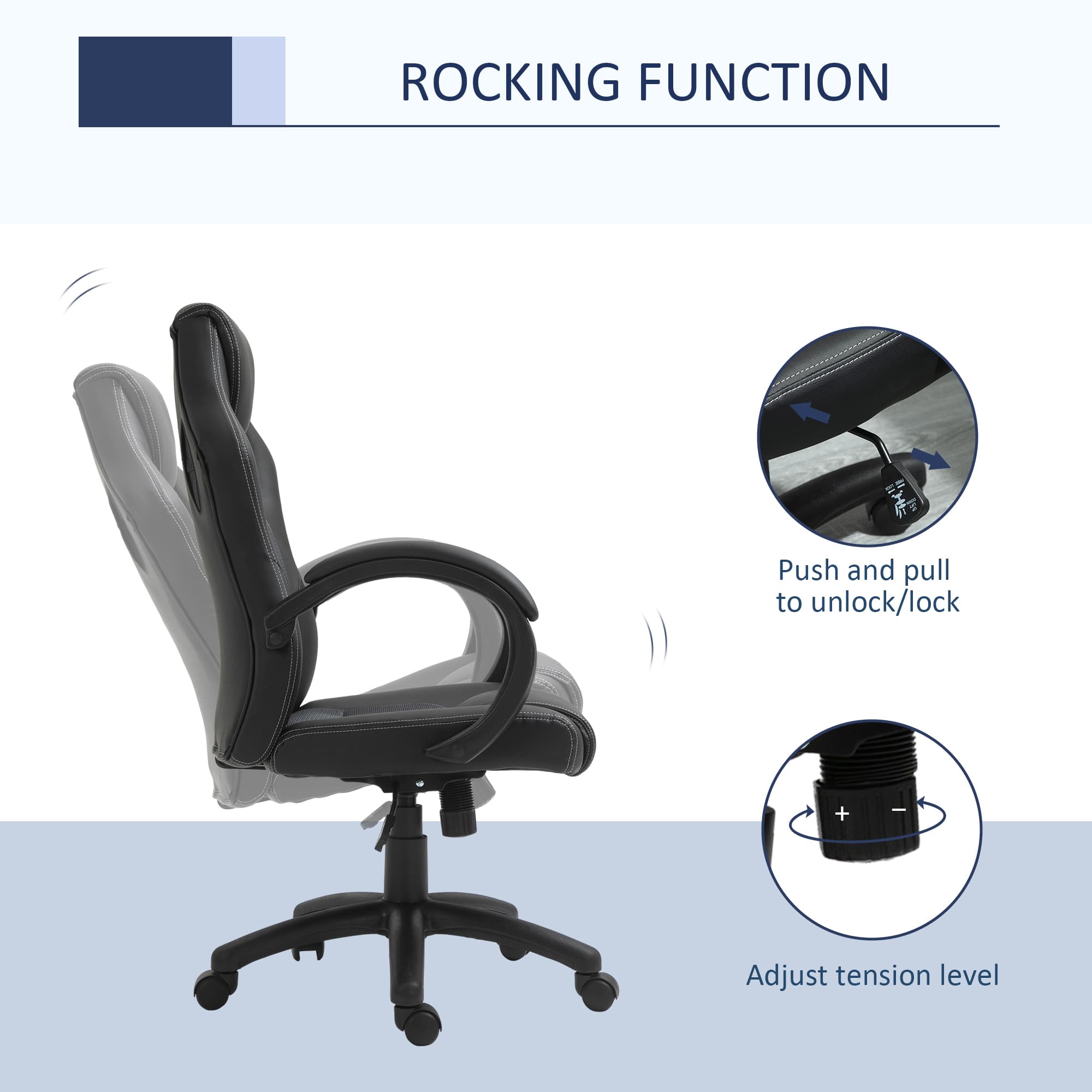 Transform Your Workspace with the Vinsetto Swivel Office Chair - image 5