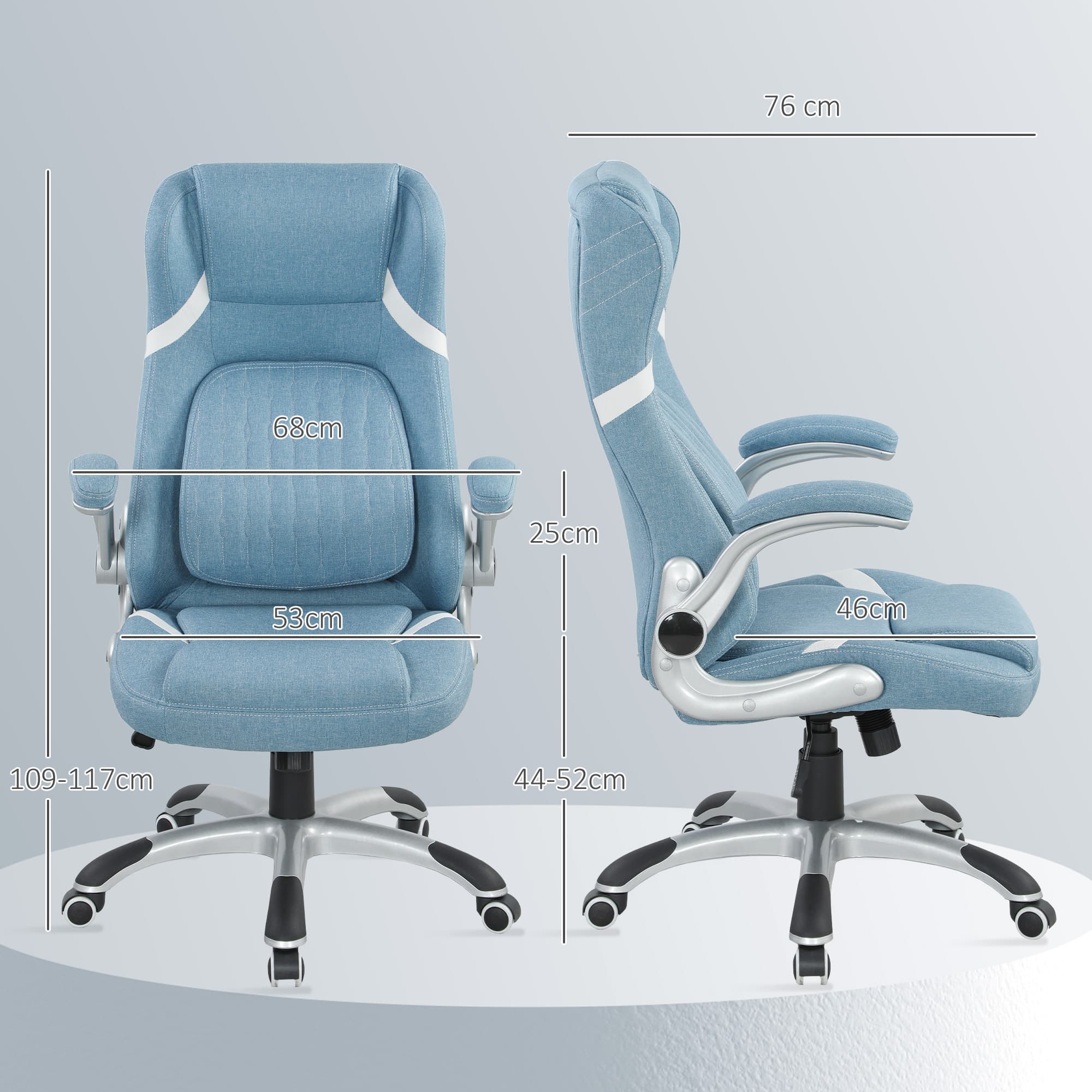 Transform Your Workspace with the Vinsetto Blue Office Chair - image 5