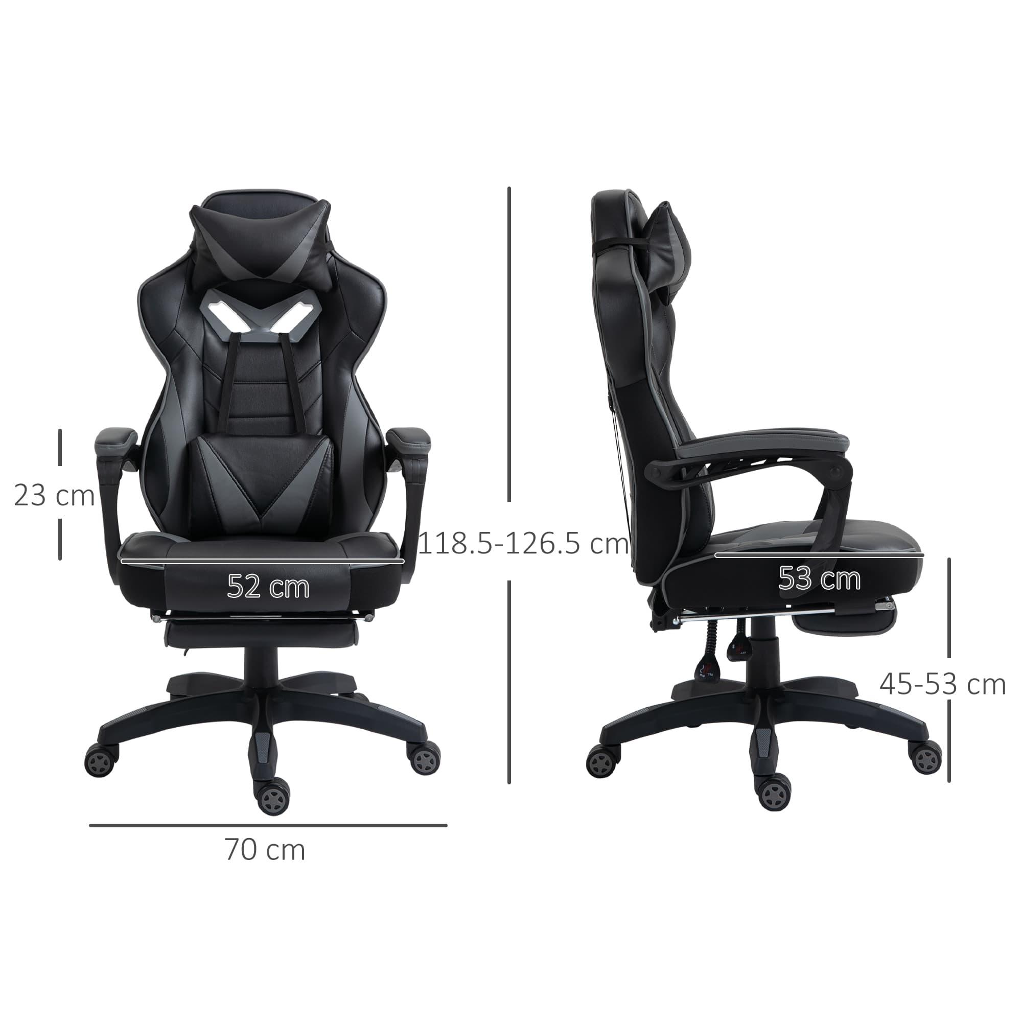 Engineered for Comfort: Grey Reclining Gaming Chair - image 2