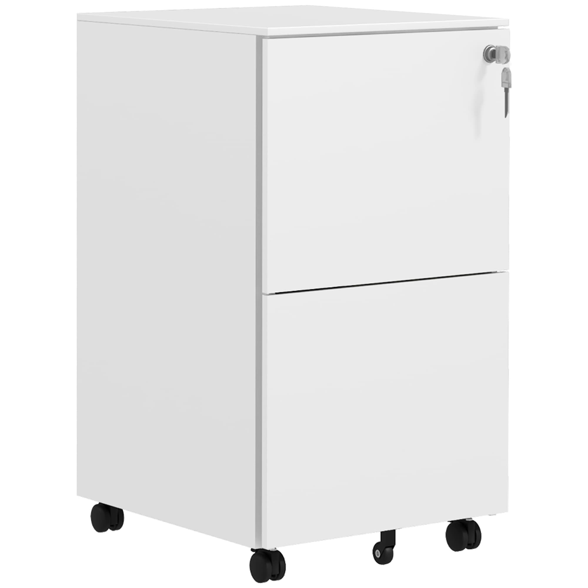 Effortlessly Organise Your Workspace With This Secure File Cabinet - White