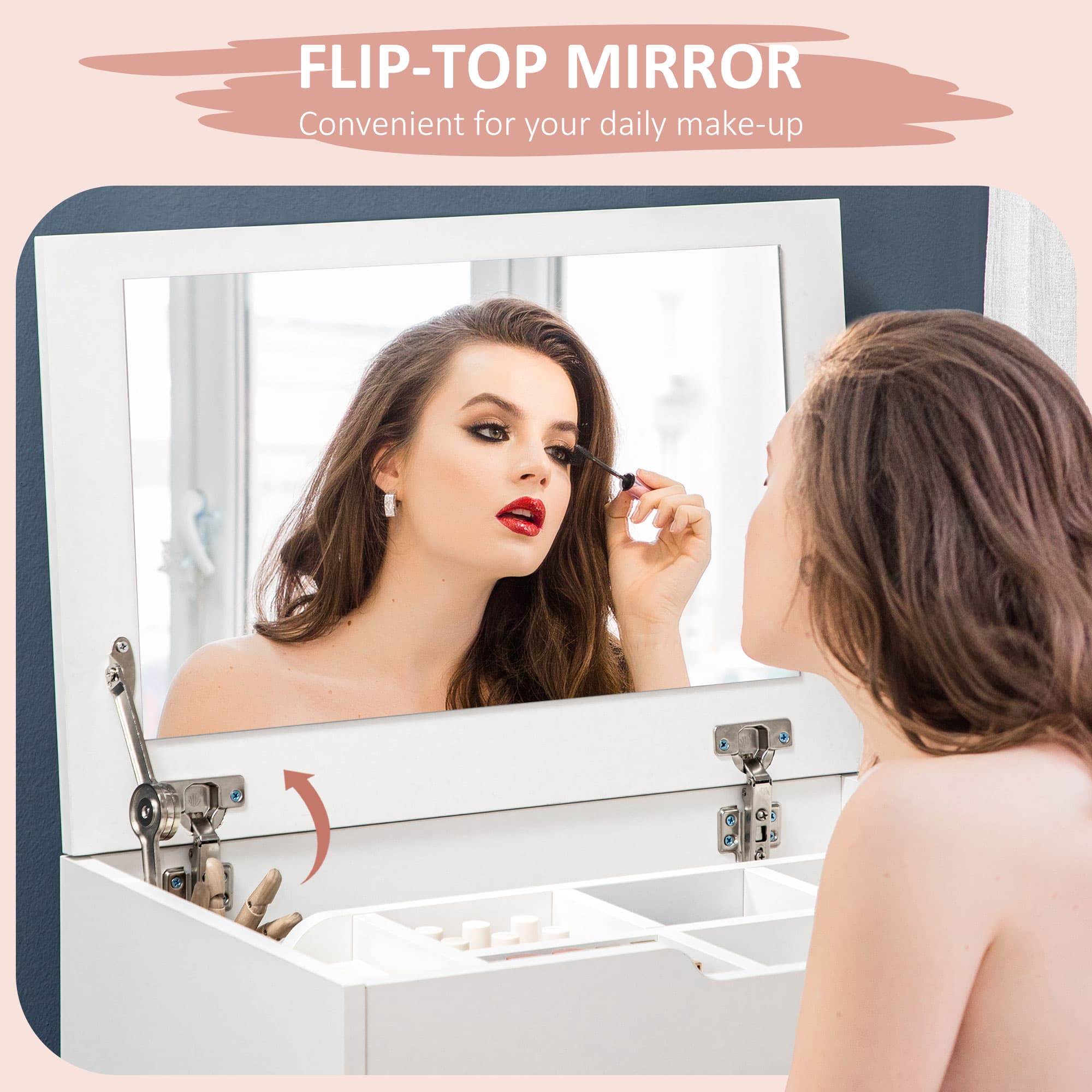 Transform Your Morning Routine with this White Vanity Set - image 1