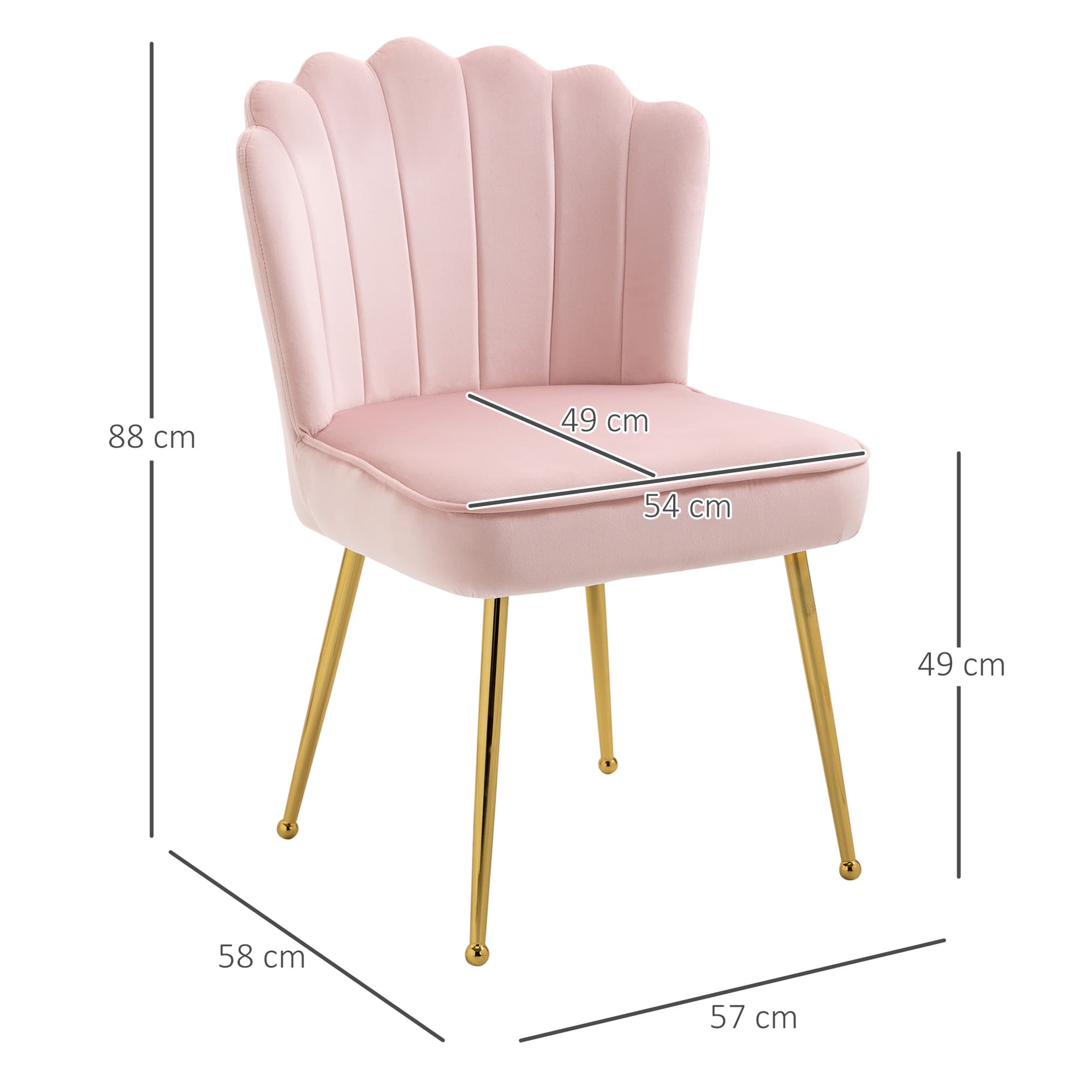 Discover Effortless Elegance: Pink Velvet Shell Accent Chair - image 2