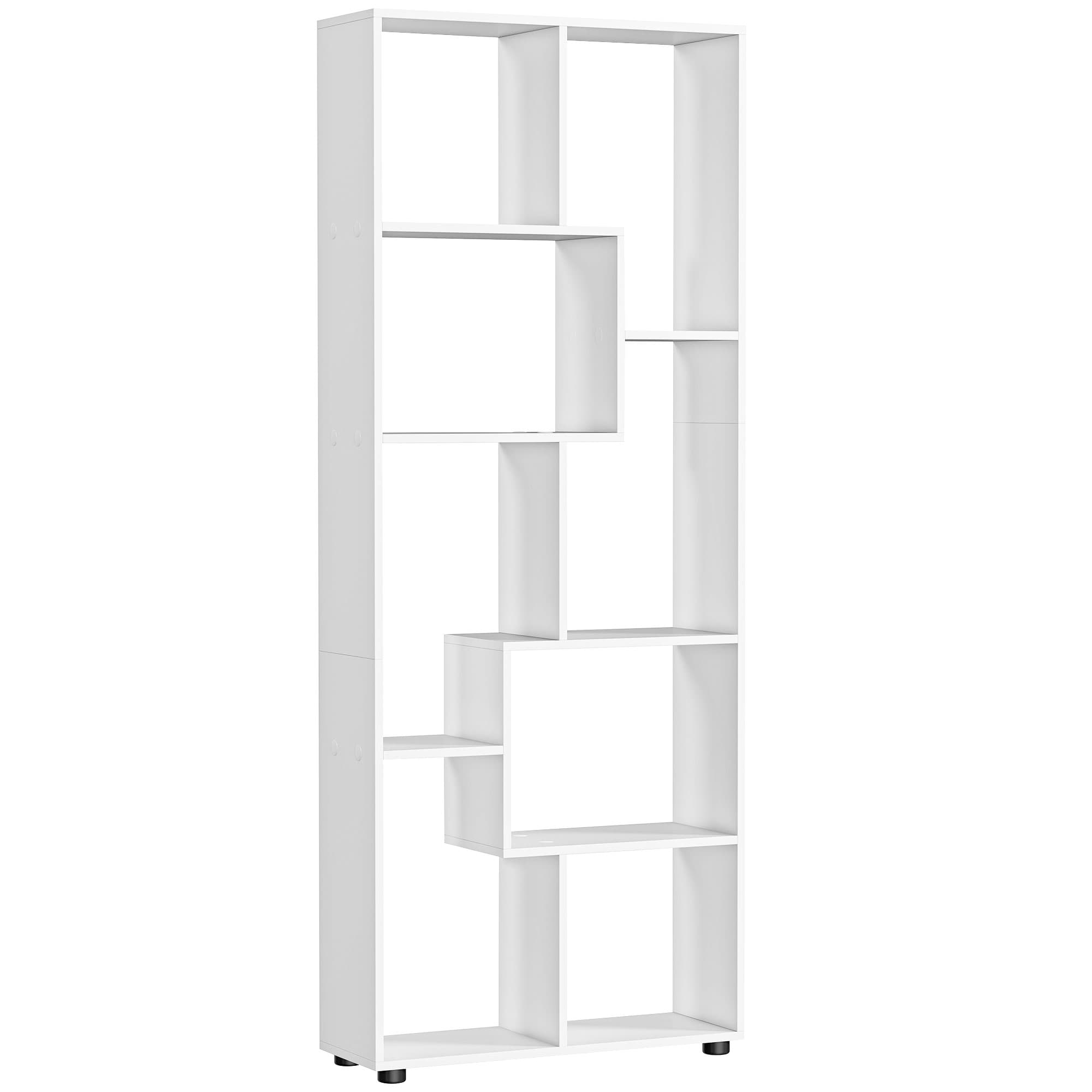 Transform Your Space with this Modern 8-Cube Tall Bookshelf - White