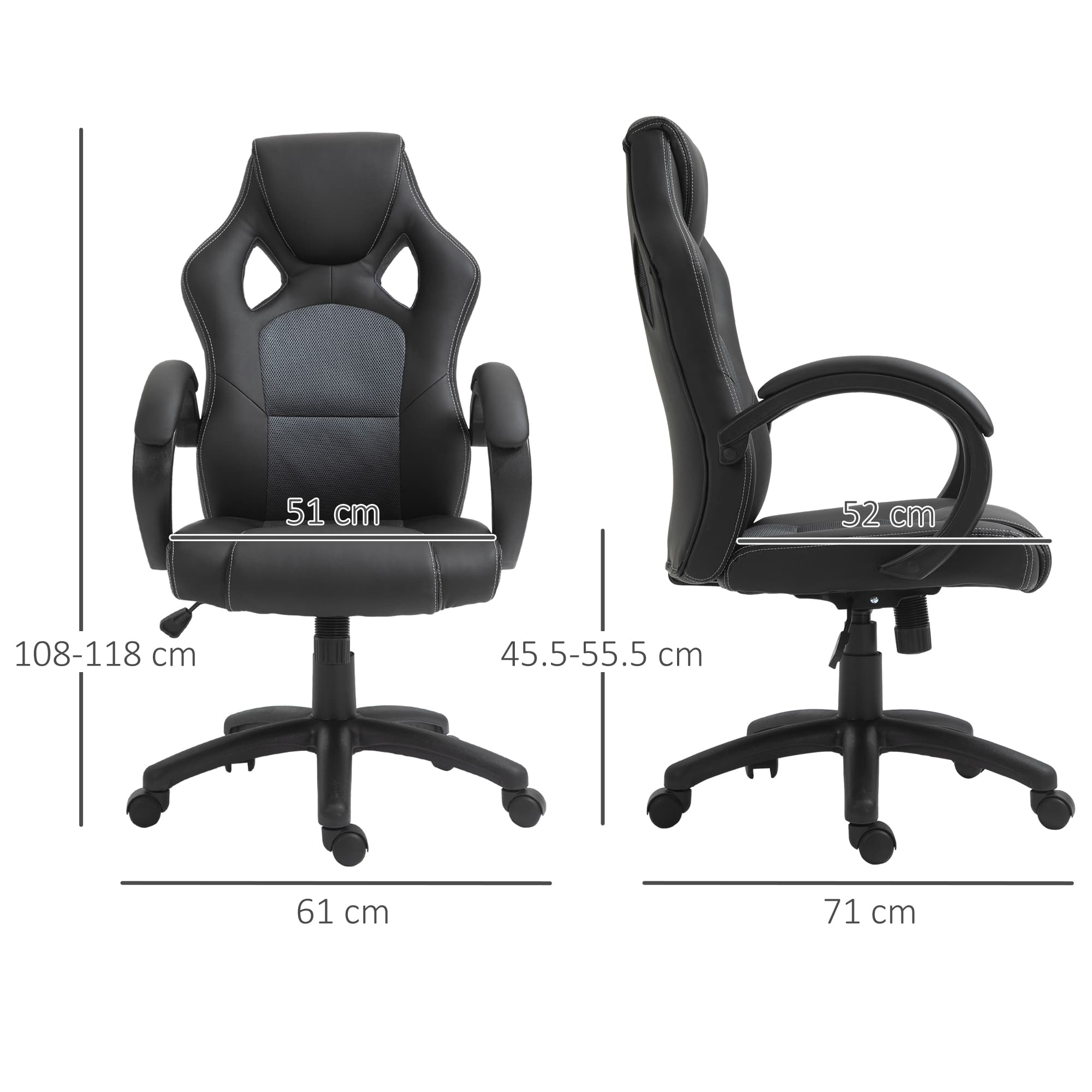 Transform Your Workspace with the Vinsetto Swivel Office Chair - image 3