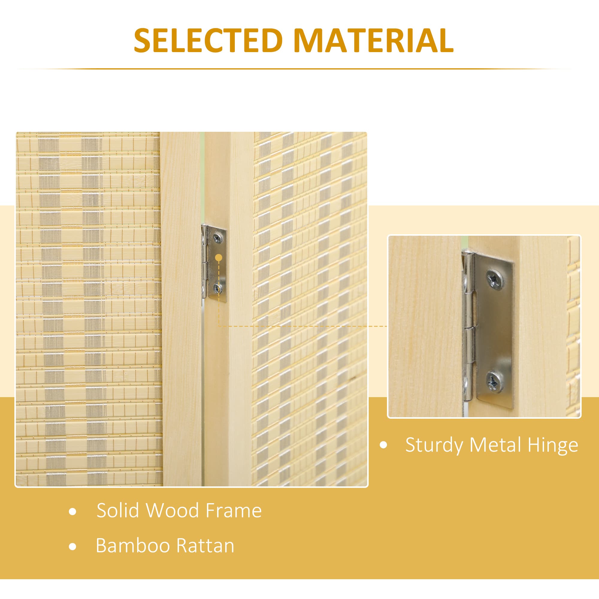 Transform Your Space with this Natural 4-Panel Room Divider - image 4