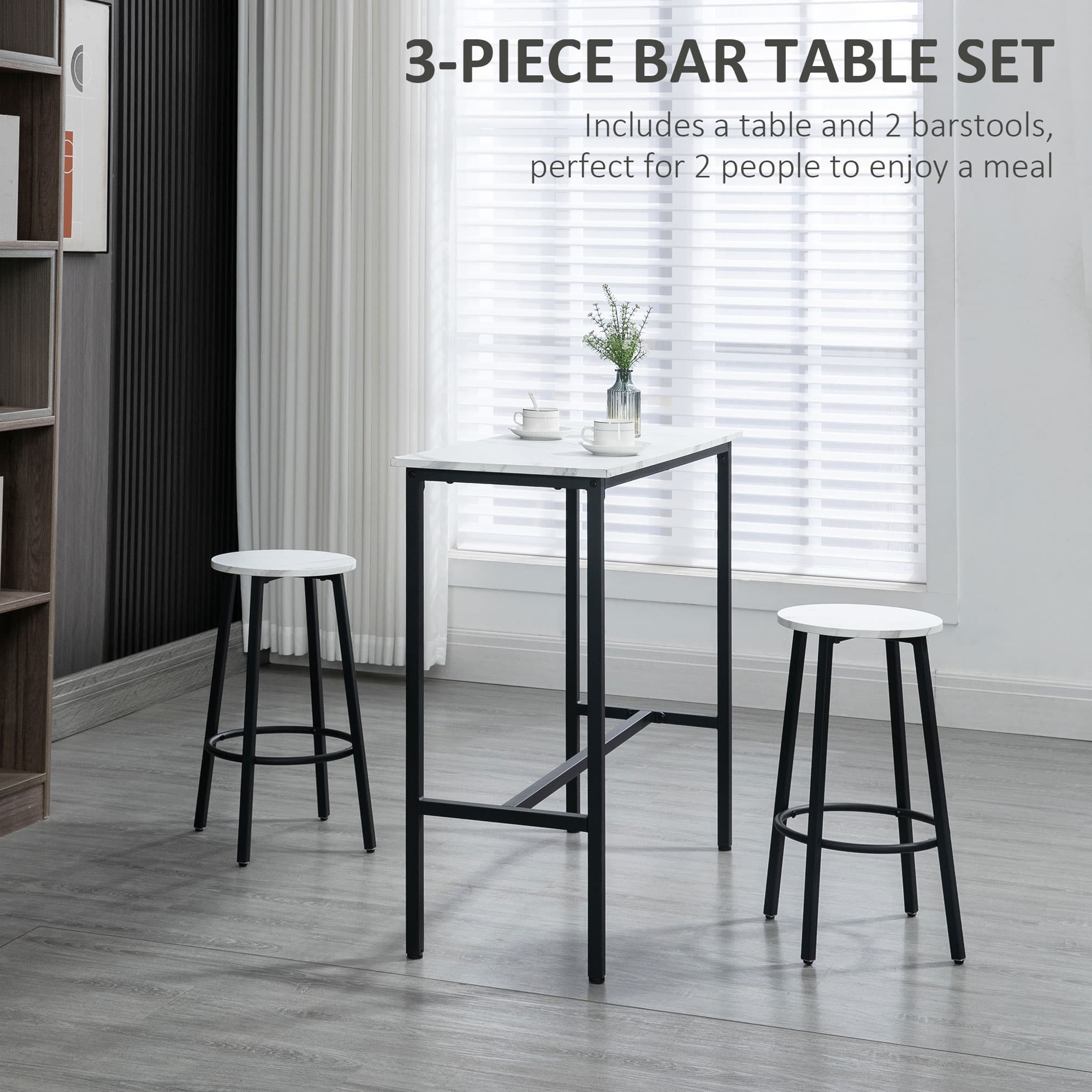 Transform Your Space with this Marble-Effect Bar Set - image 5