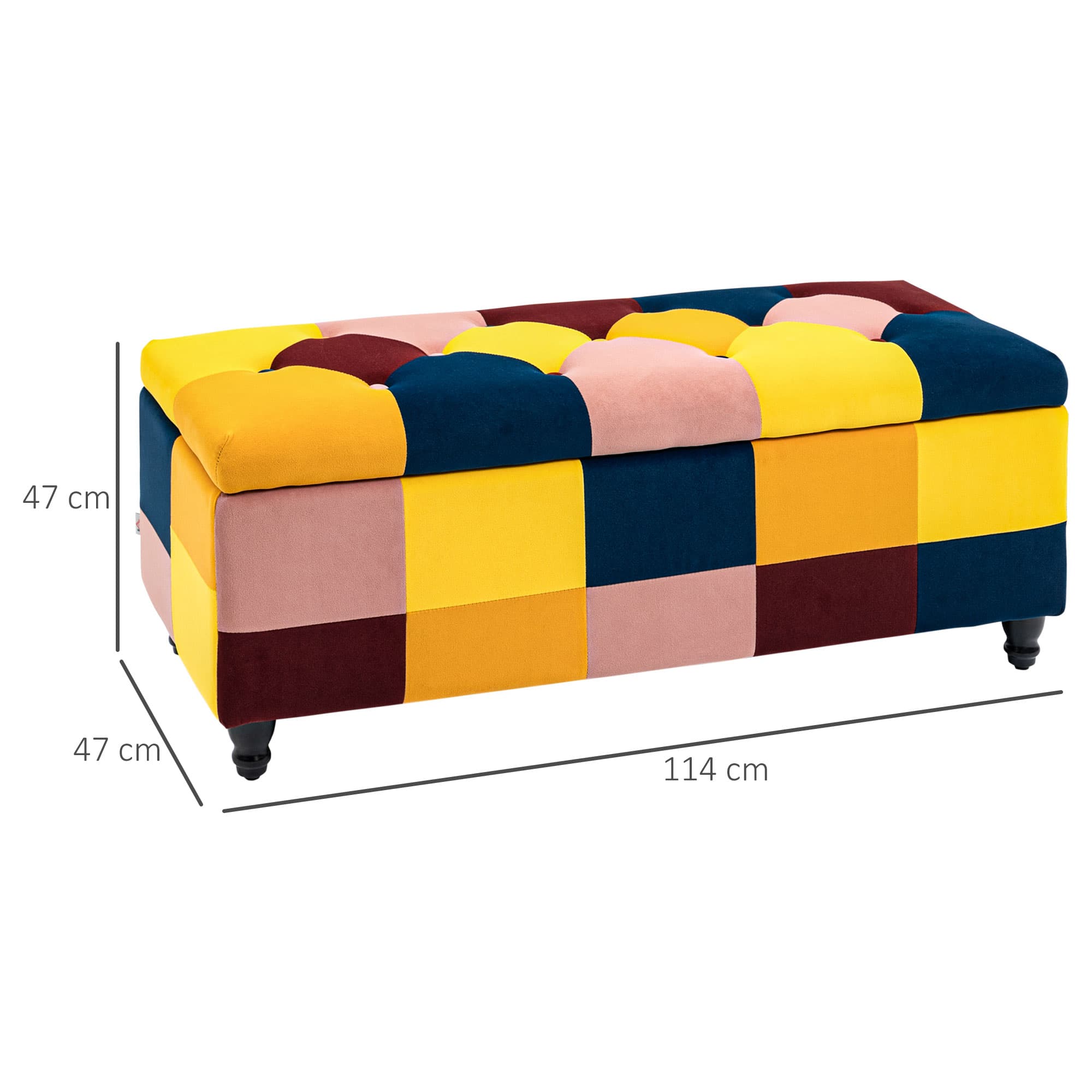 Transform Your Space with this Multicoloured Storage Ottoman - image 2