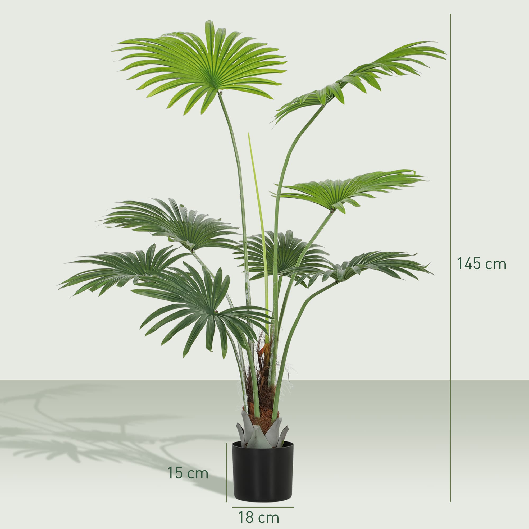 Effortless Tropical Greenery: 145cm Artificial Palm Tree - image 4