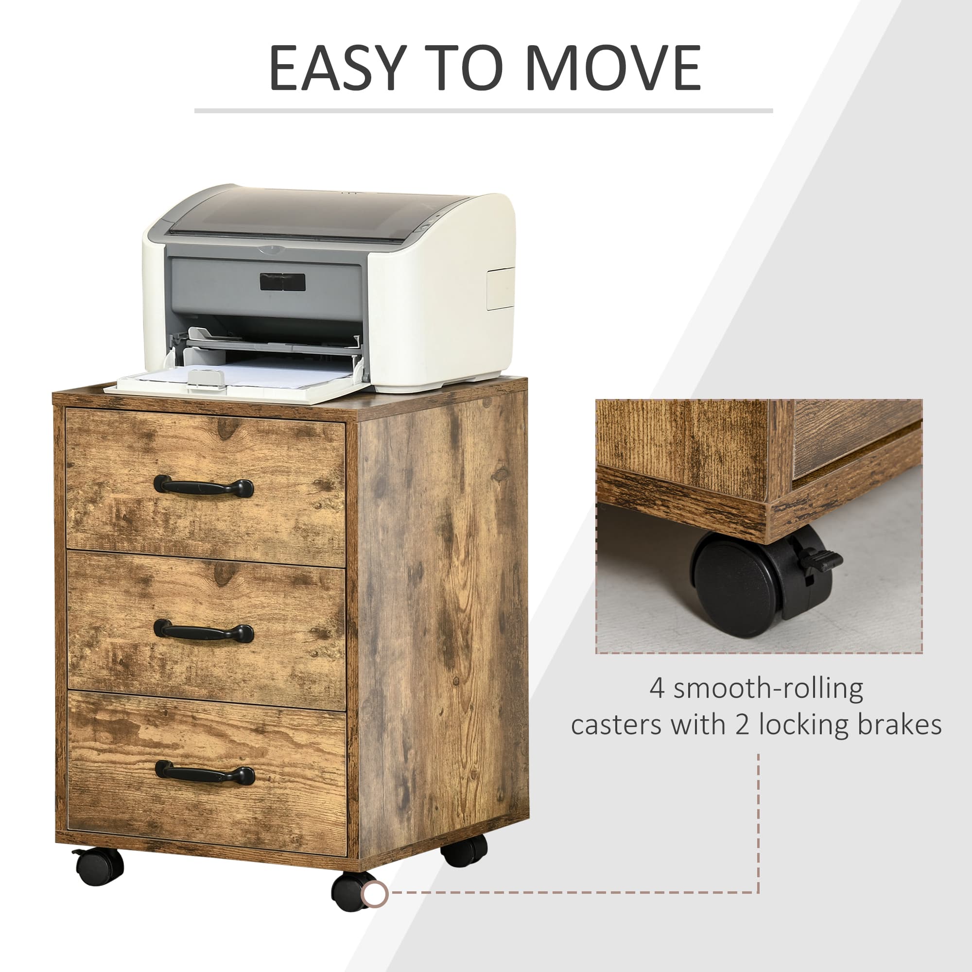 Transform Your Workspace with this Rustic Mobile Filing Cabinet - image 2