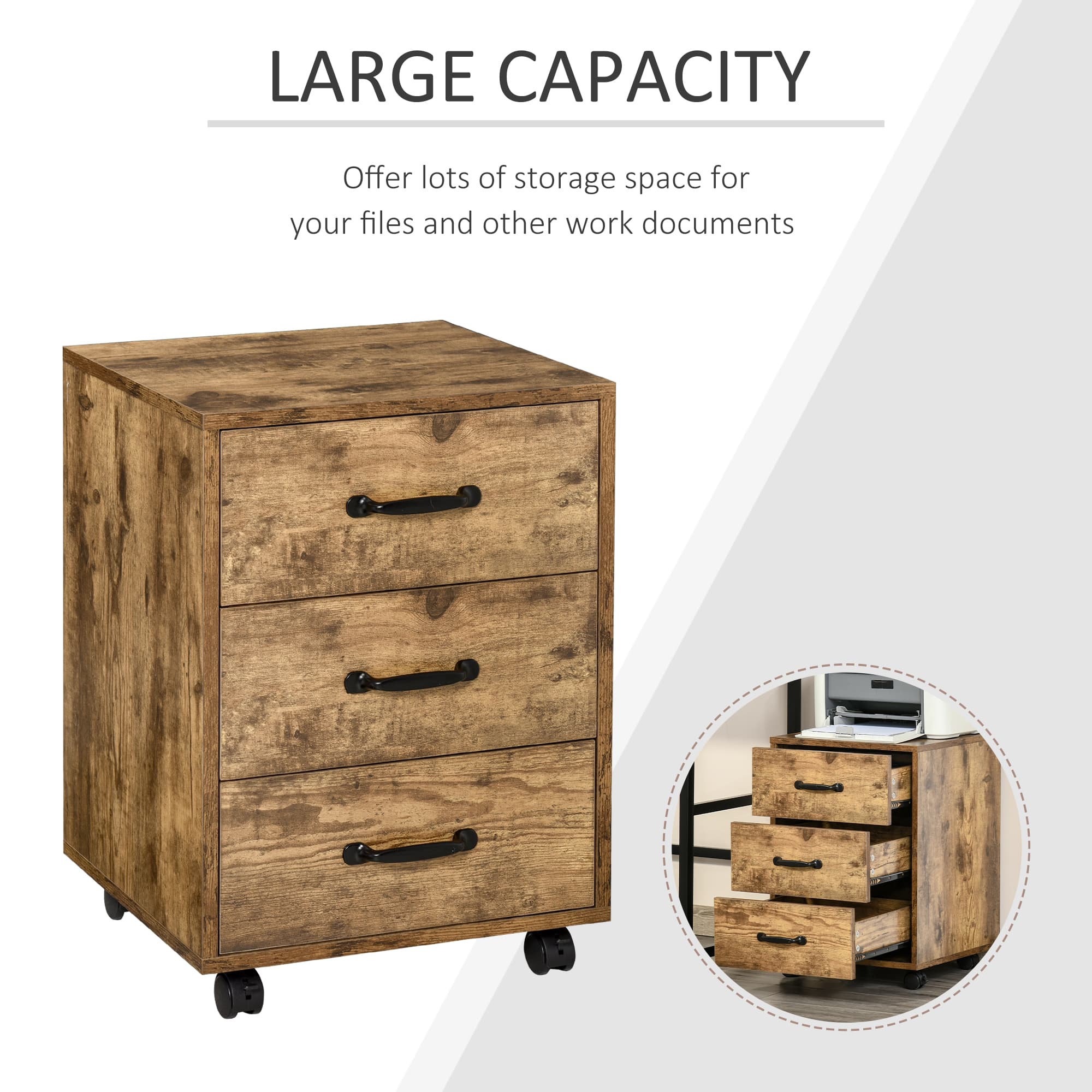 Transform Your Workspace with this Rustic Mobile Filing Cabinet - image 5