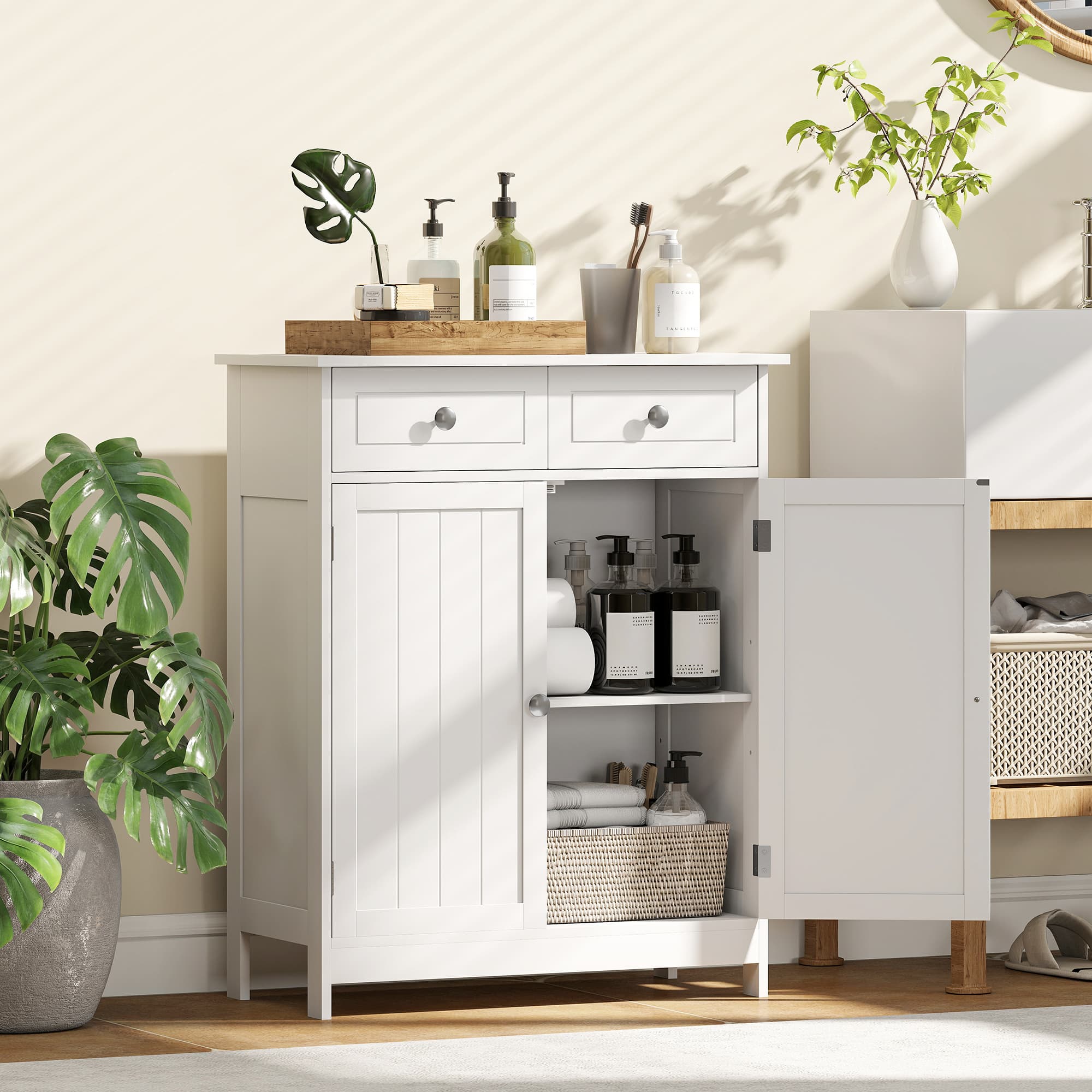 Transform Your Space with this White Bathroom Cabinet - image 2