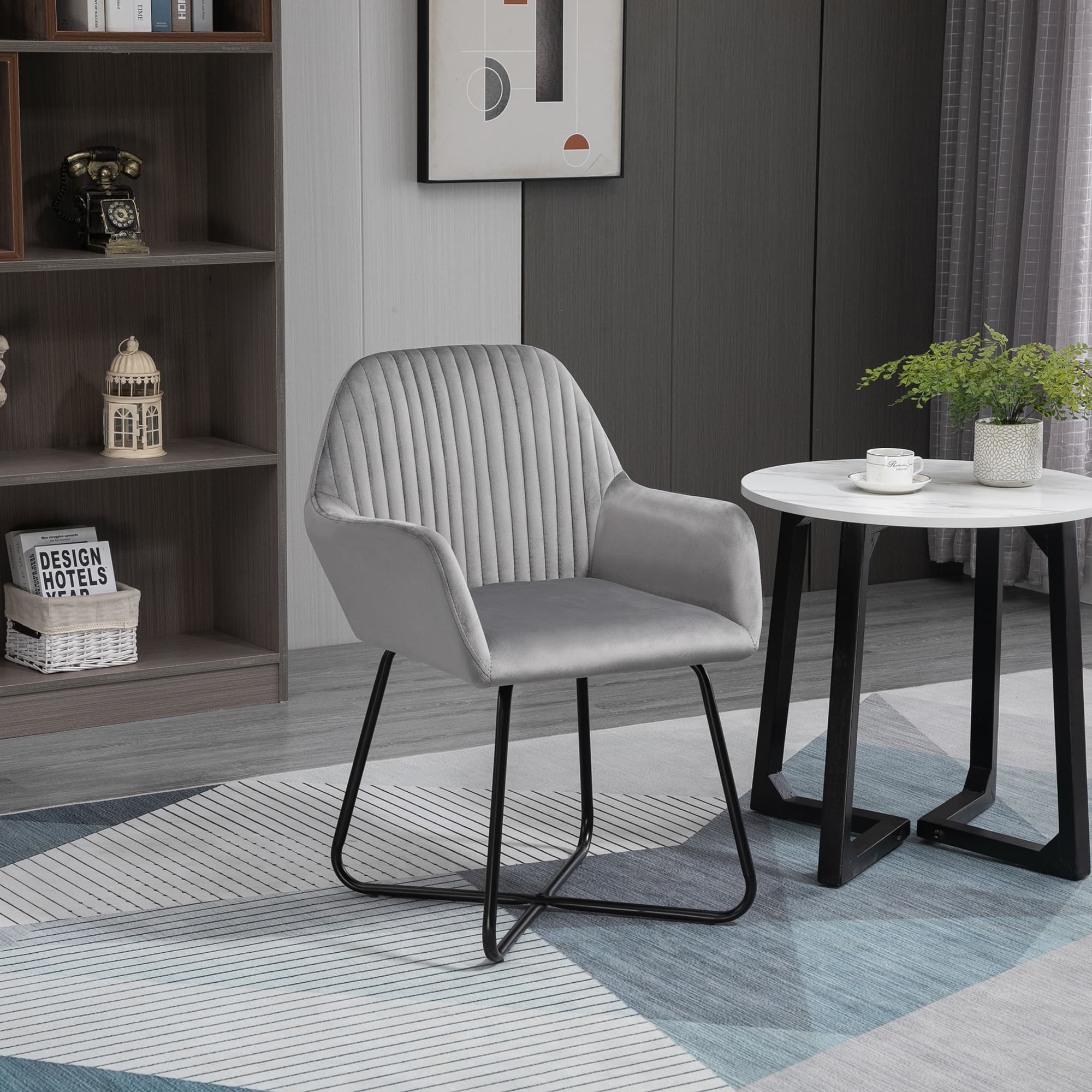 Modern Grey Velvet Accent Chair for Effortless Style - image 4