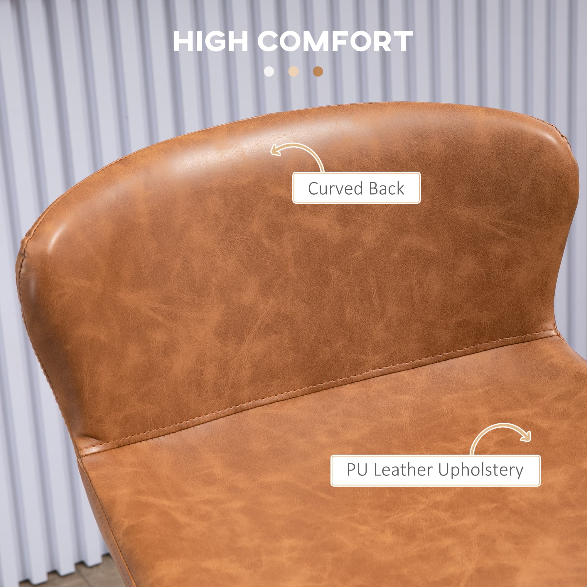 Transform Your Kitchen with Retro Brown Leather Bar Stools - image 2