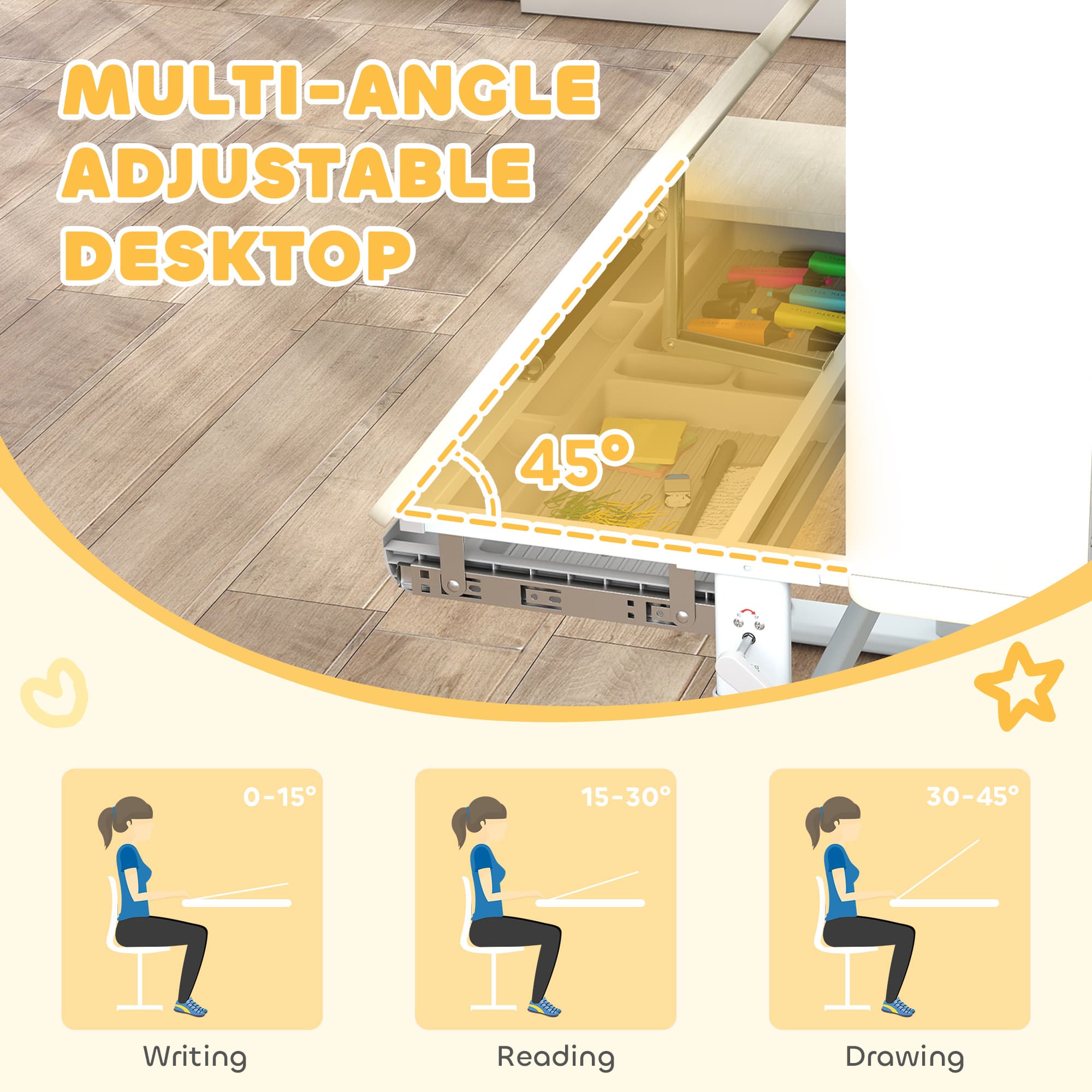 Transform Their Study Space with this Adjustable Kids Desk - image 3