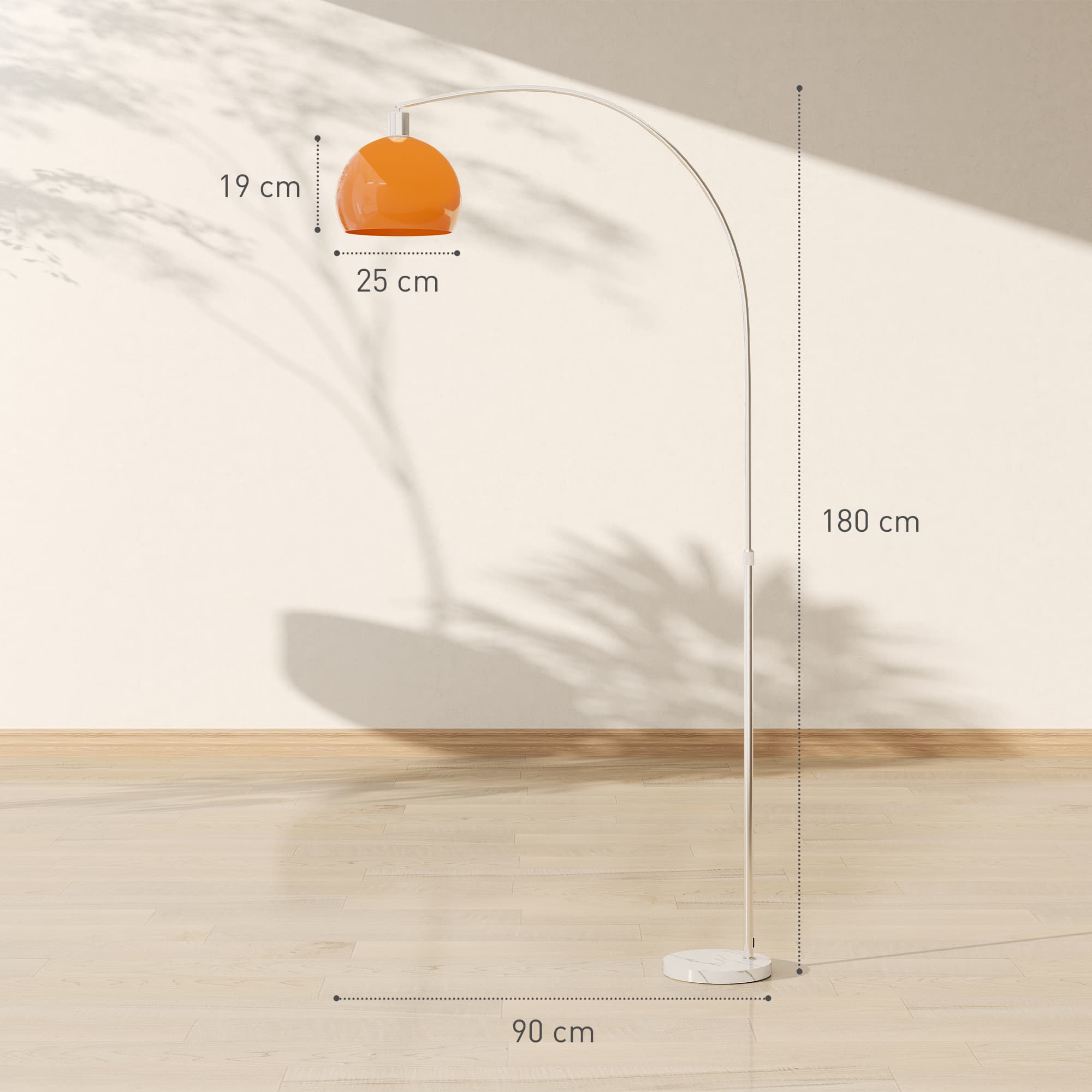 Transform Your Space With This Modern Orange Curved Floor Lamp - image 2