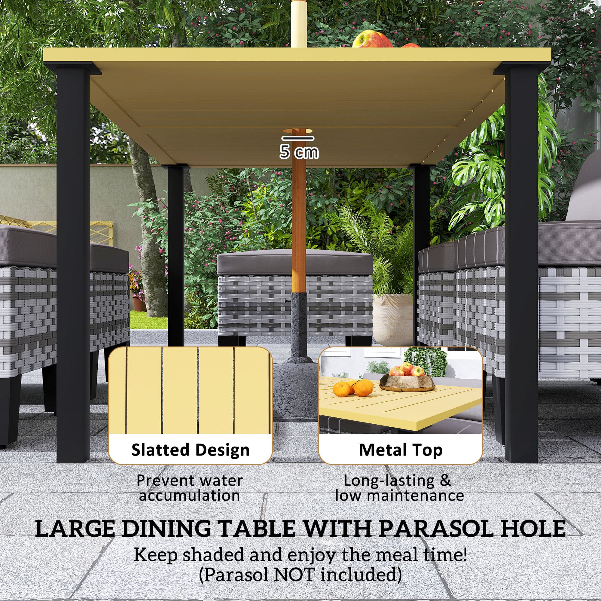 Transform Your Garden with this 7-Piece Grey Rattan Dining Set - image 3