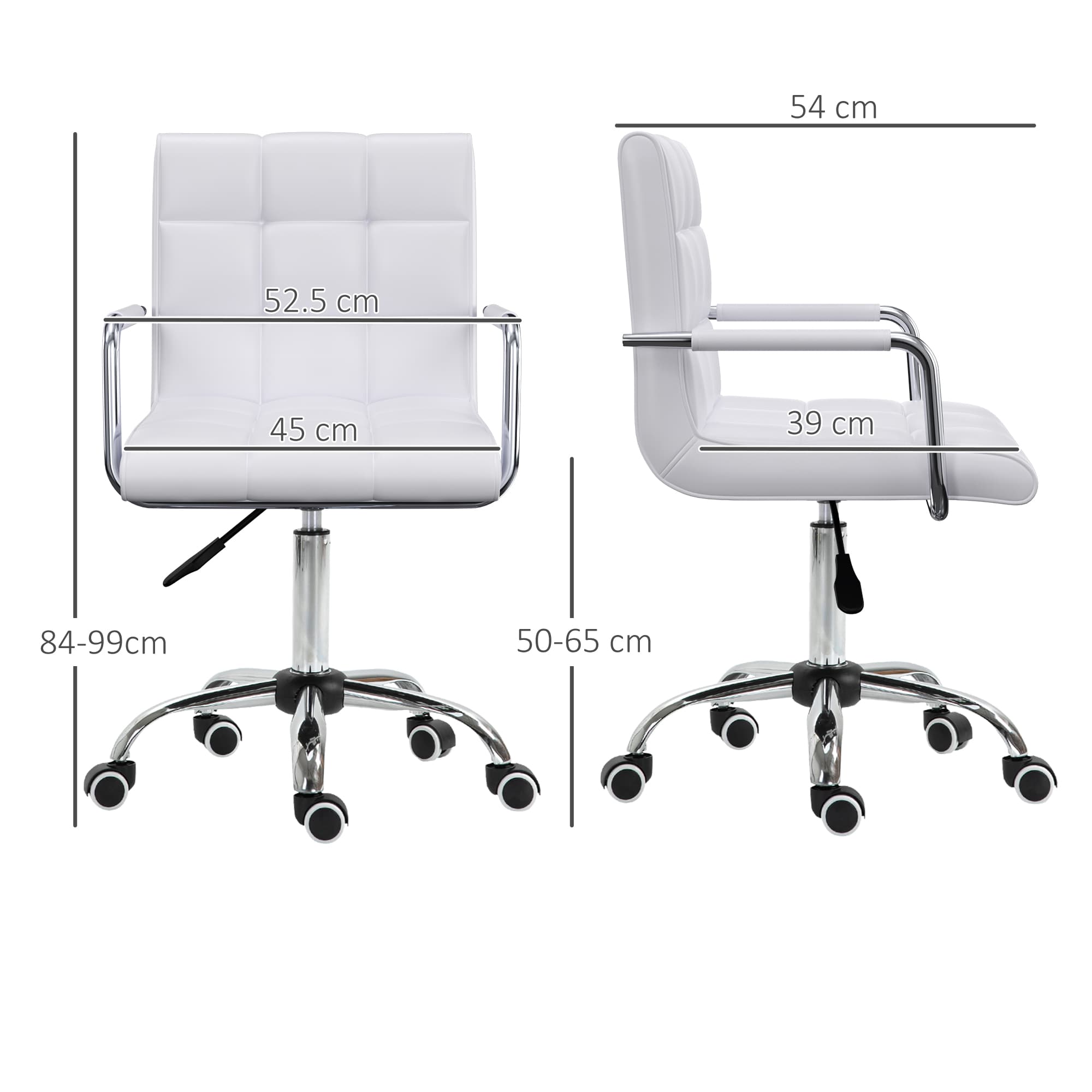Transform Your Workspace with this White Leather Vanity Chair - image 3
