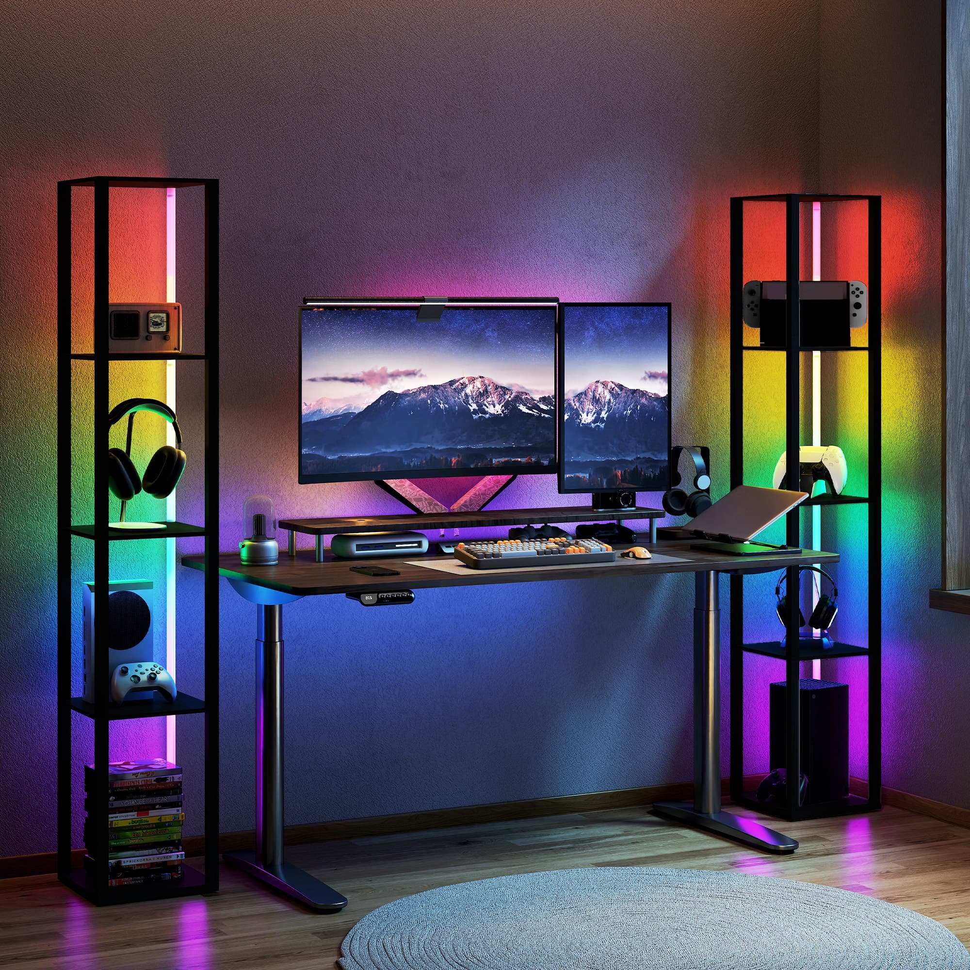 Transform Your Space with this Modern RGB LED Shelf Lamp - image 2