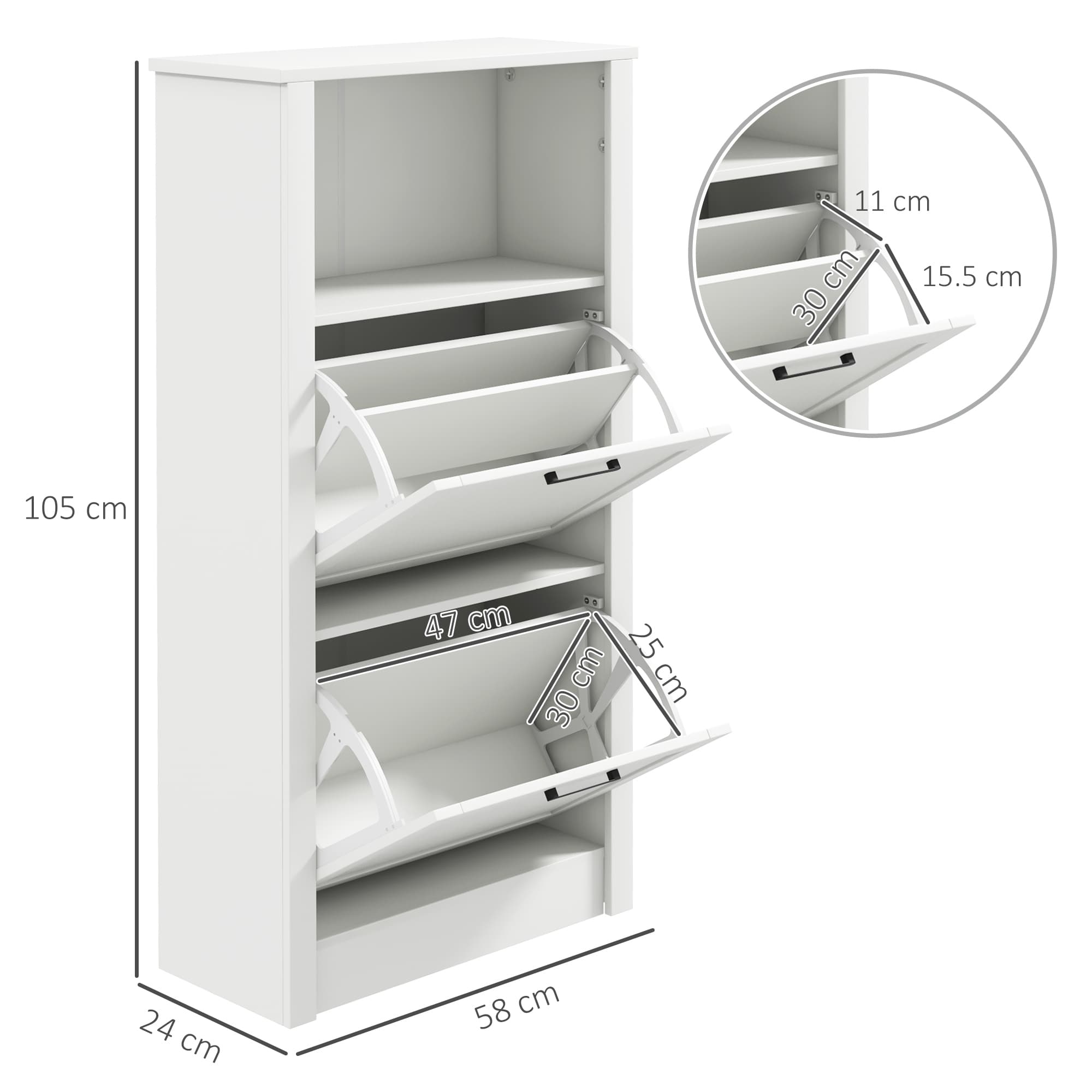 Transform Your Hallway with this Narrow White Shoe Cabinet - image 3