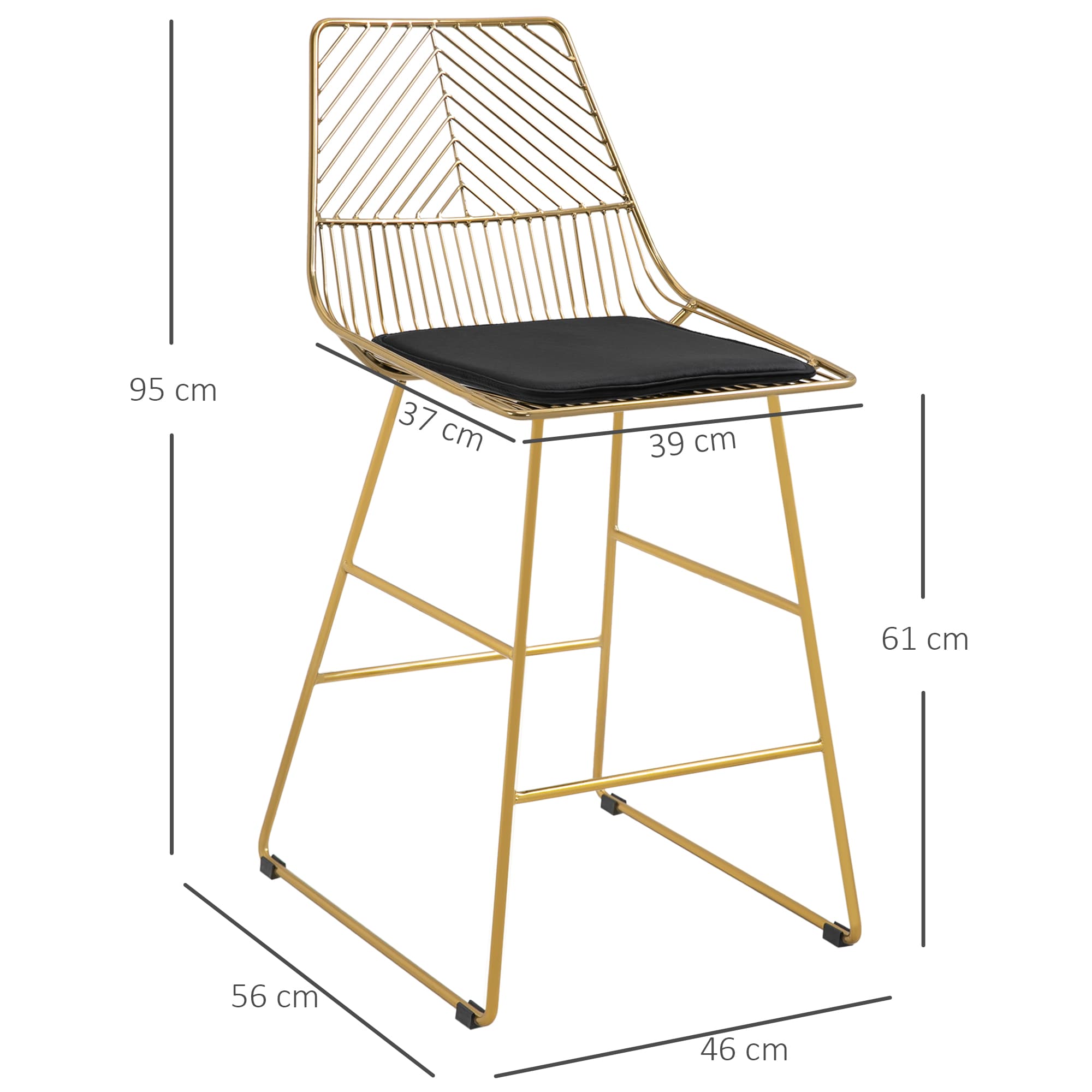 Transform Your Kitchen with Modern Gold Geometric Bar Stools - image 2
