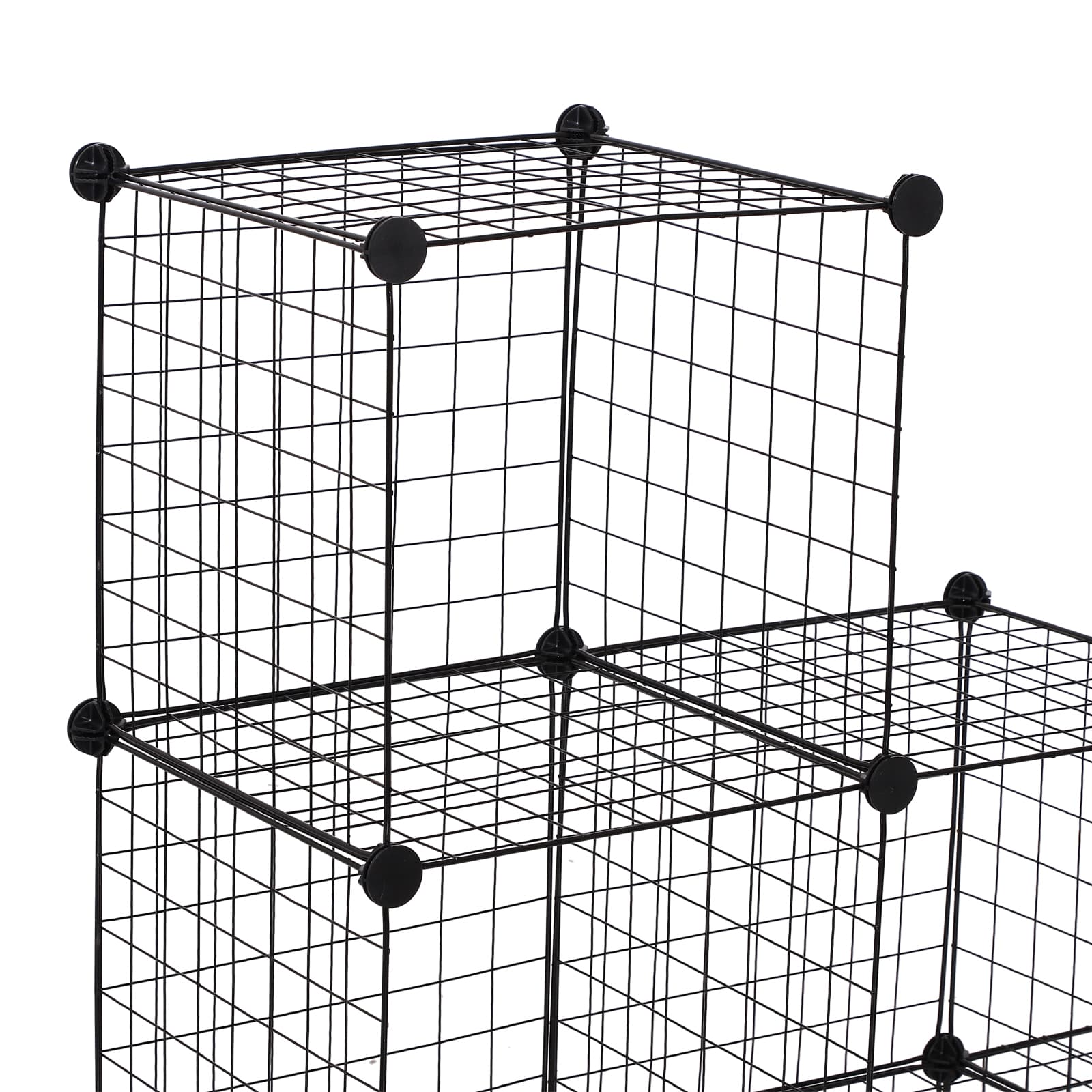 Black 6 Cube Wire Storage Organiser for Flexible Rooms - image 5