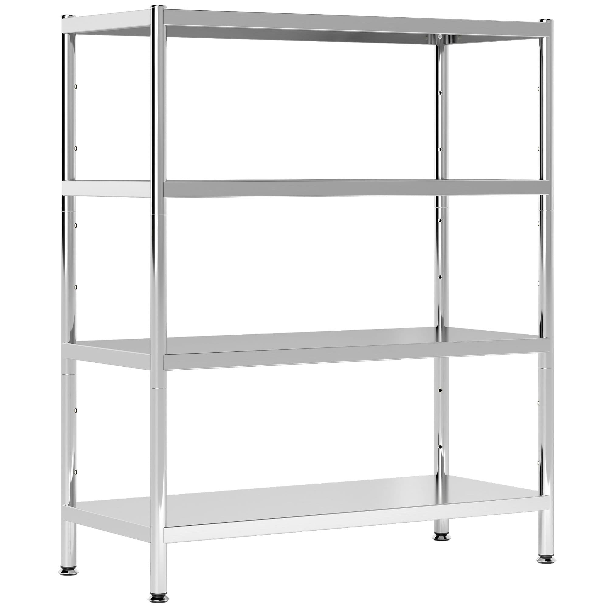 Transform Your Kitchen with this 4-Tier Stainless Steel Rack - Silver