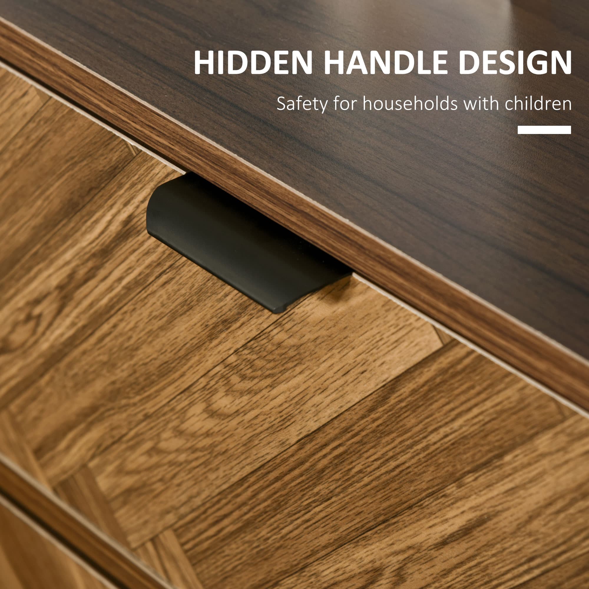 Transform Your Bedroom with this Walnut Herringbone Bedside Table - image 5
