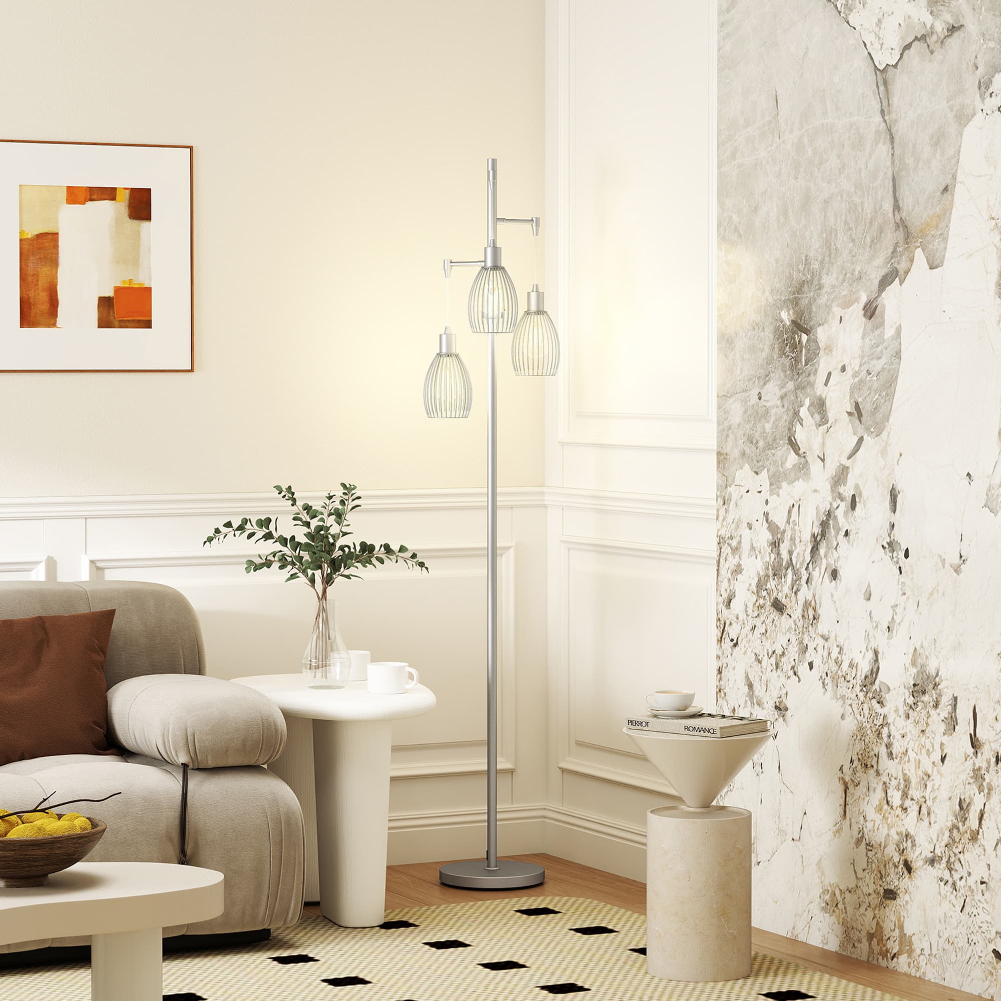 Transform Your Room with this Silver Industrial Floor Lamp - image 3