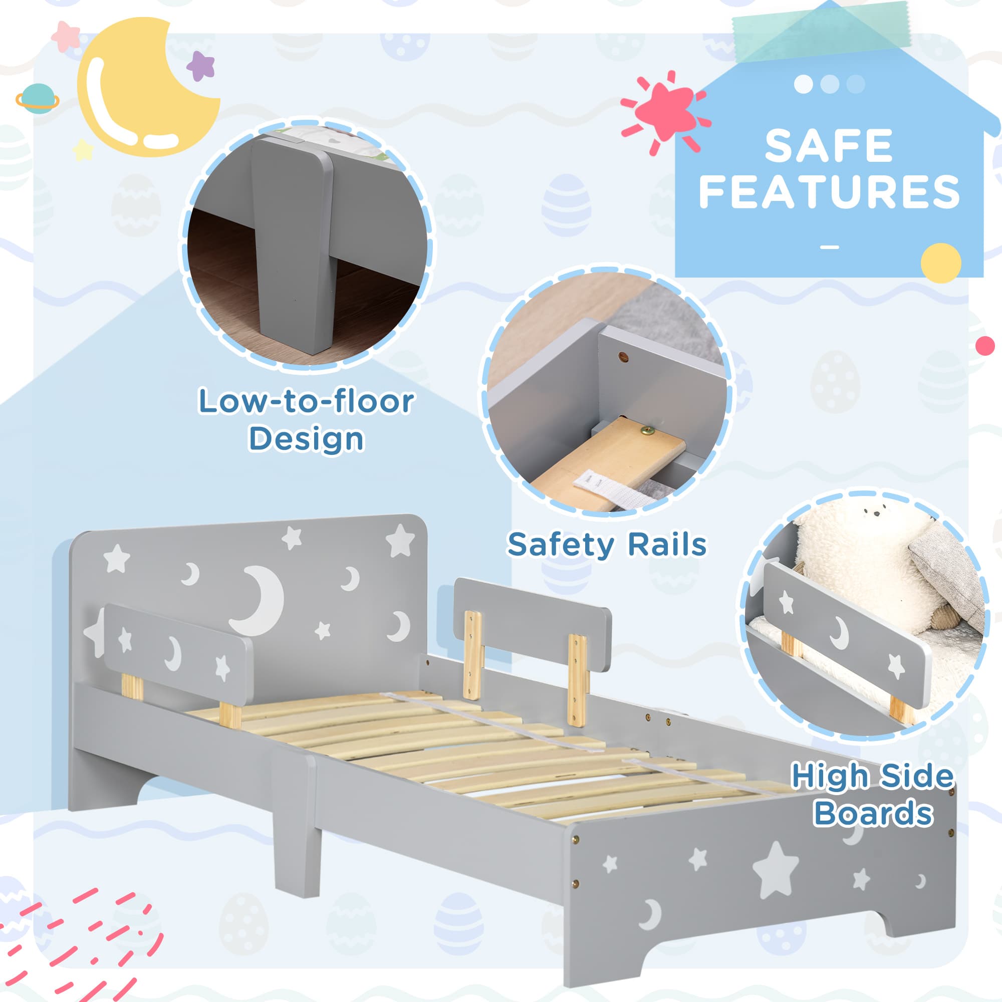 Transform Their Room with the ZONEKIZ Starry Toddler Bed - image 5