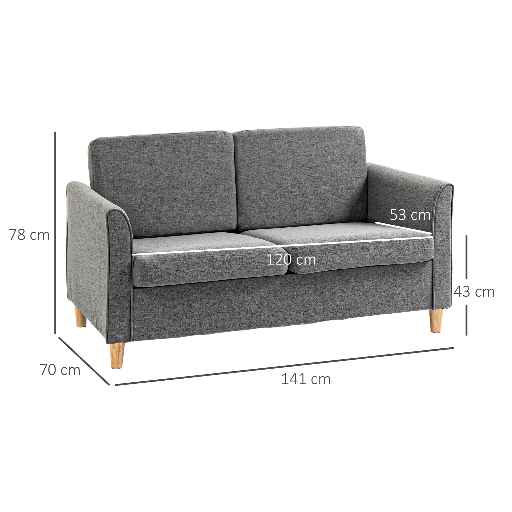Transform Your Space with this Modern Grey 2 Seater Sofa - image 1