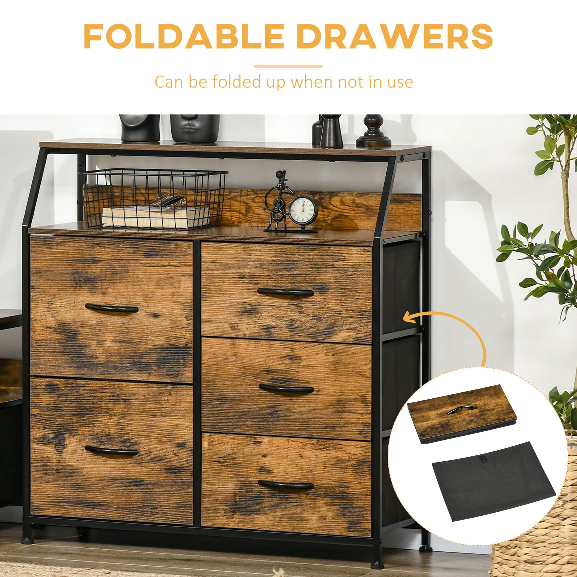 Transform Your Space with this Industrial 5-Drawer Chest - image 1