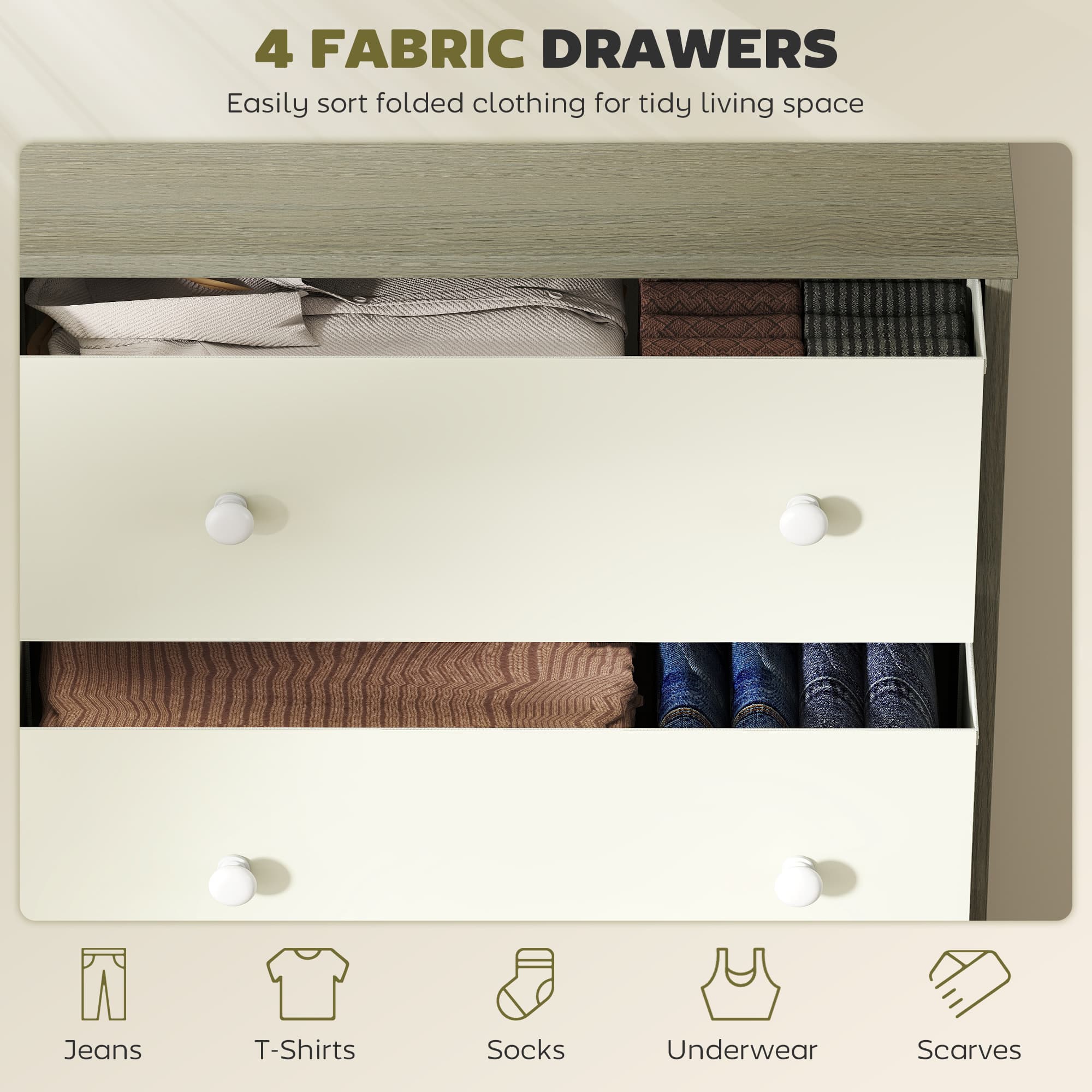 Transform Your Space With This 4-Drawer Fabric Dresser - image 5