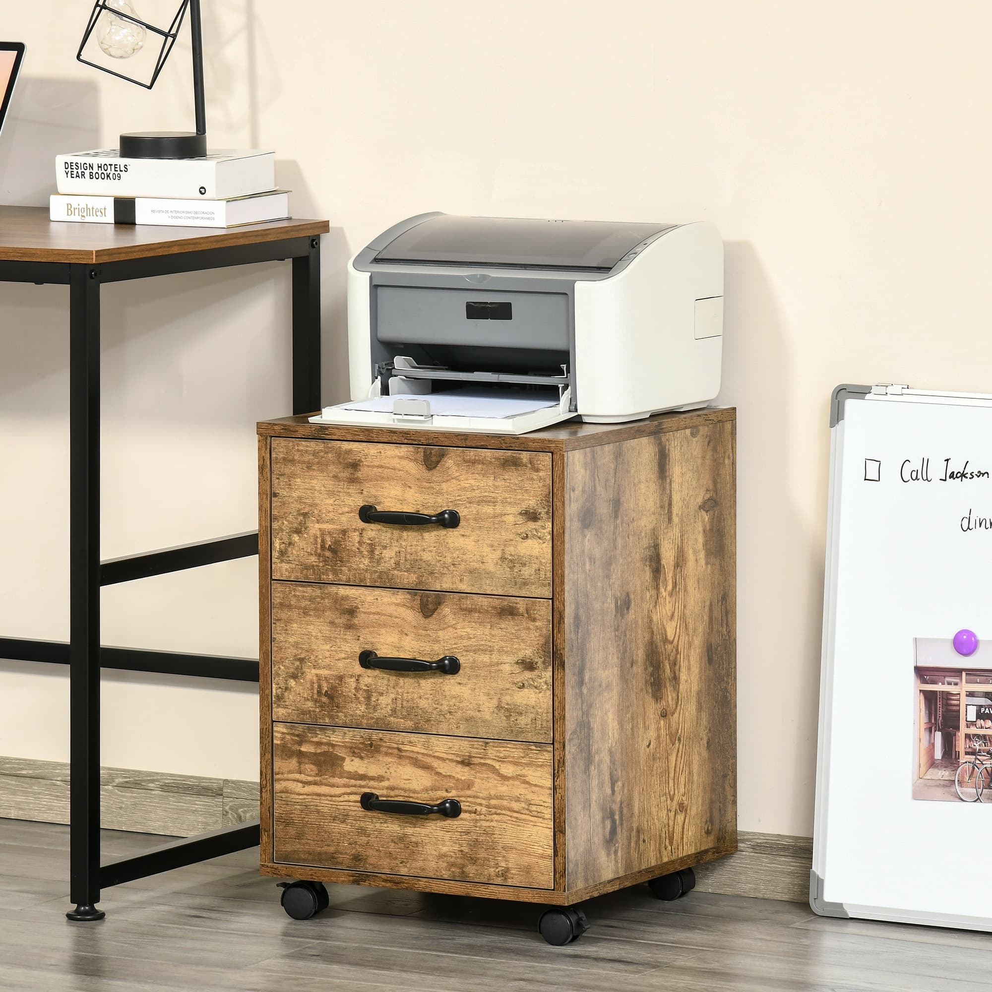Transform Your Workspace with this Rustic Mobile Filing Cabinet - image 4