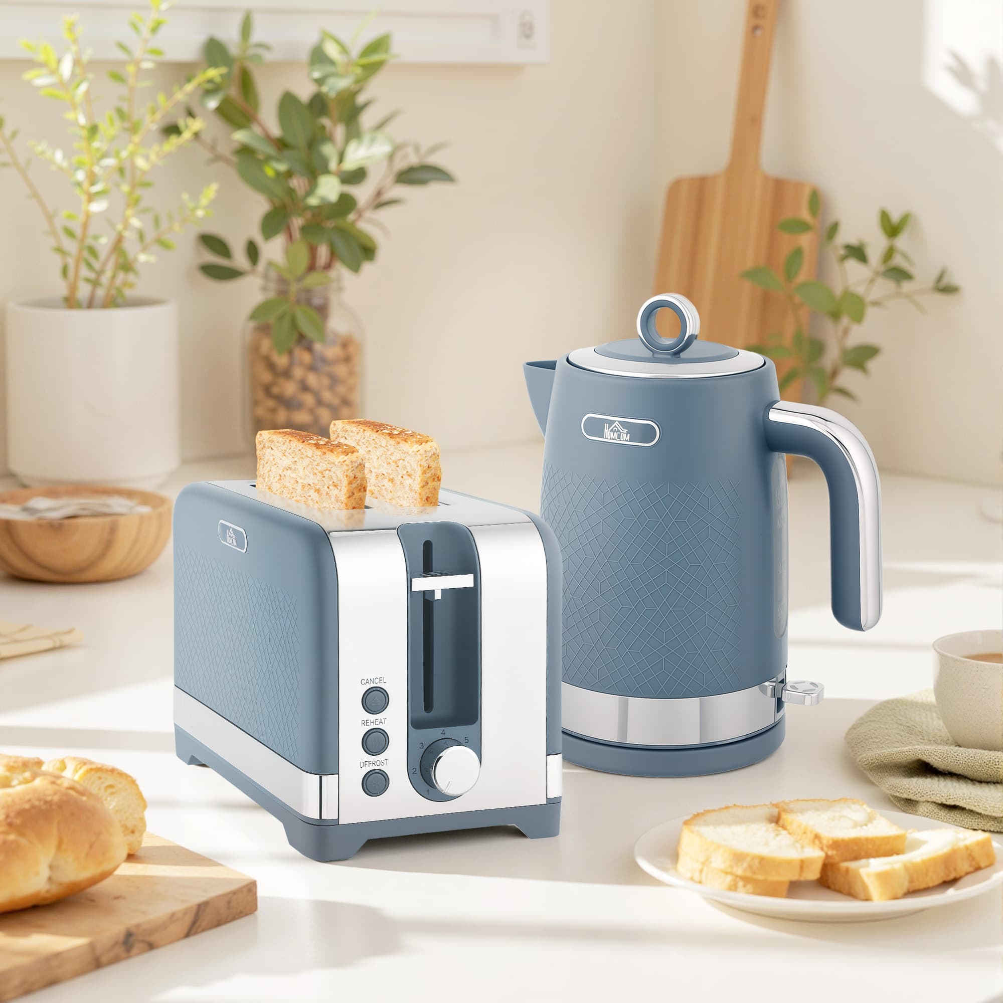 Transform Your Mornings with this Sleek Blue Breakfast Set - image 3