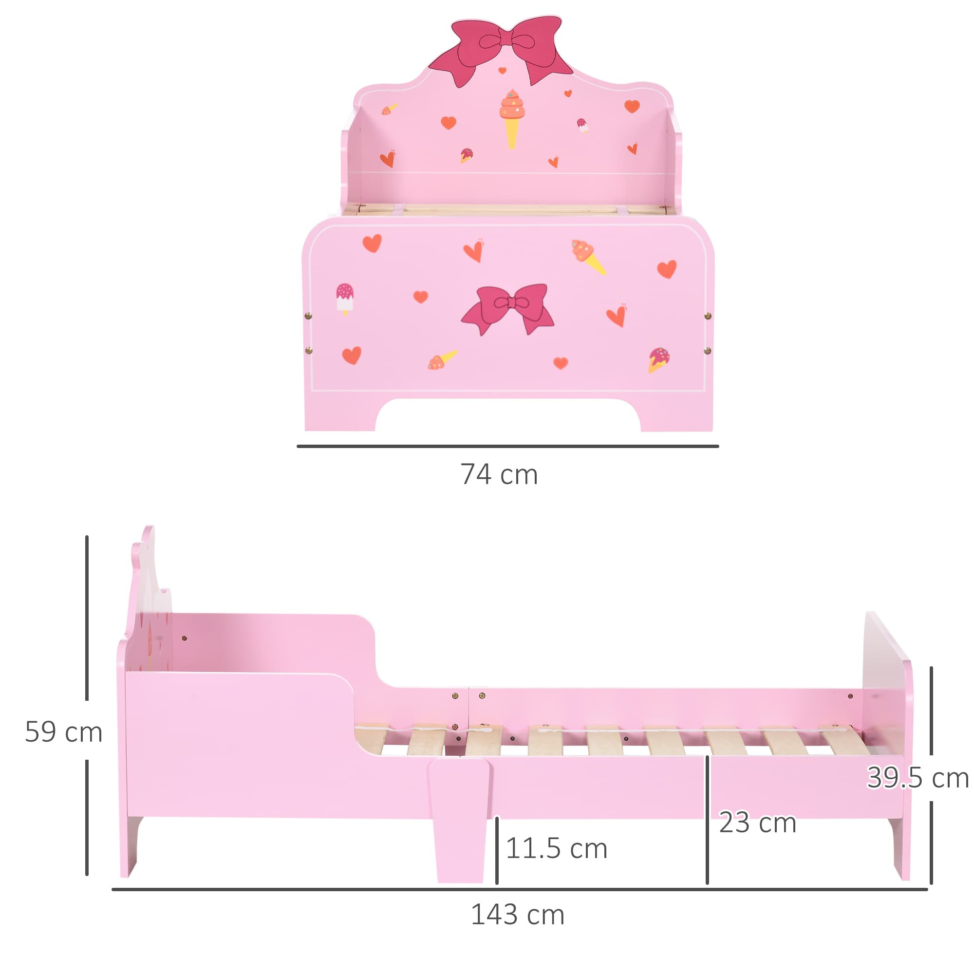 ZONEKIZ Princess Toddler Bed for a Safe & Magical Sleep - image 4