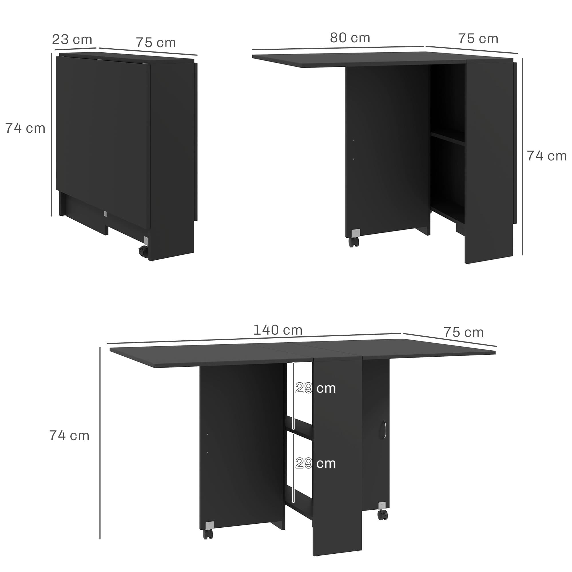 Transform Your Space with this Black Drop Leaf Dining Table - image 4