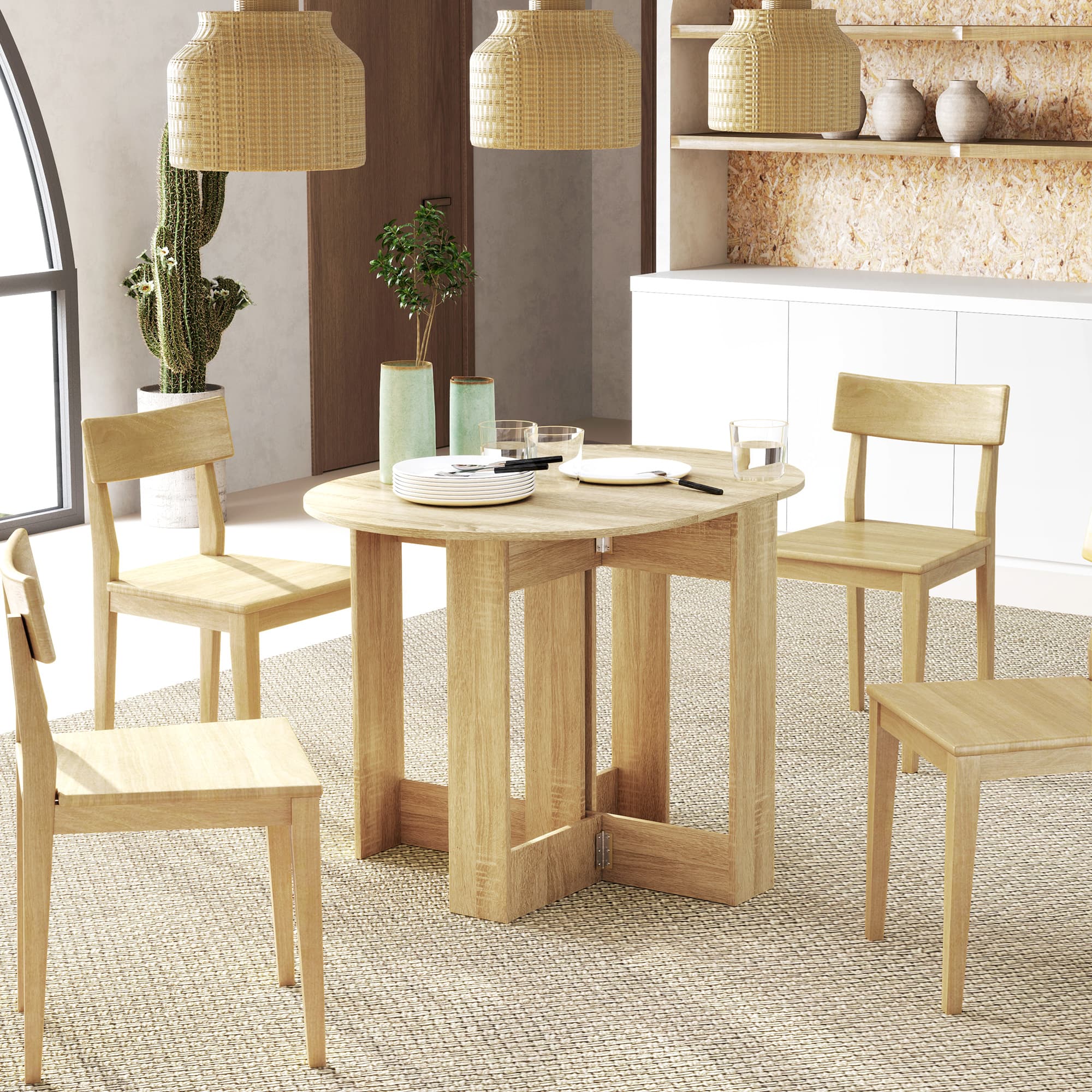 Transform Your Space with this Oak Drop Leaf Dining Table - image 3