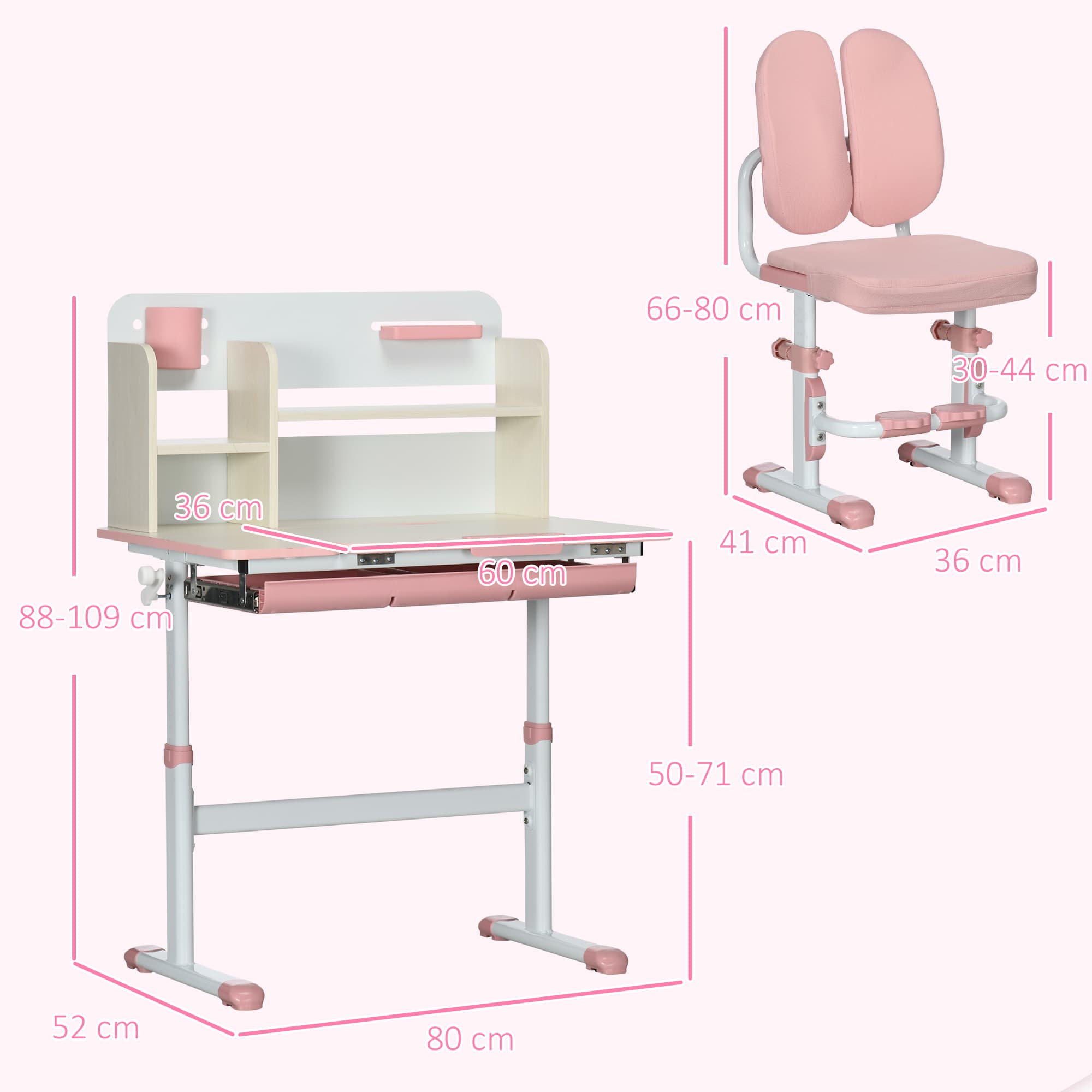 Transform Their Study Space with this Pink Desk & Chair Set - image 3