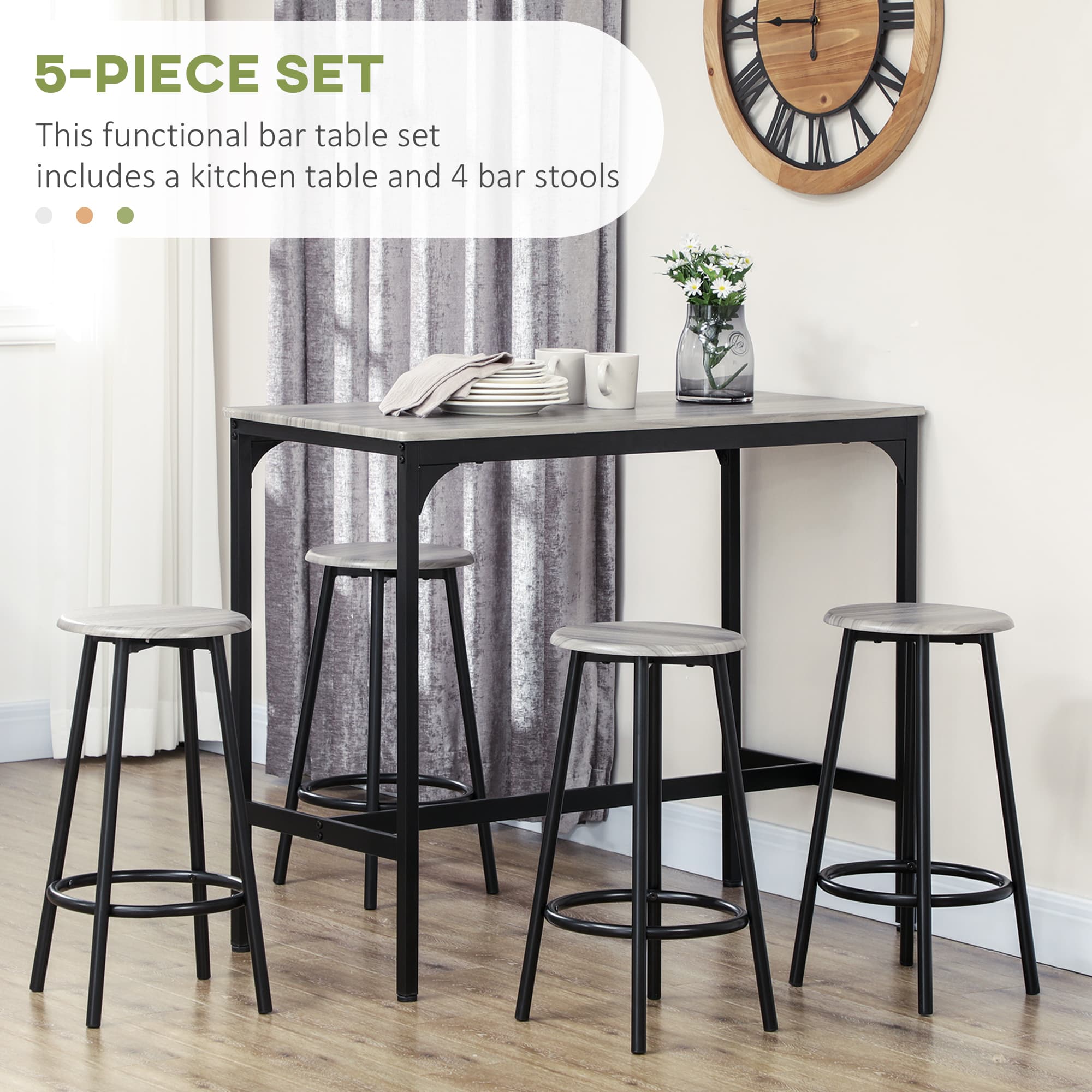 Transform Your Kitchen with this 5-Piece Industrial Bar Set - image 5